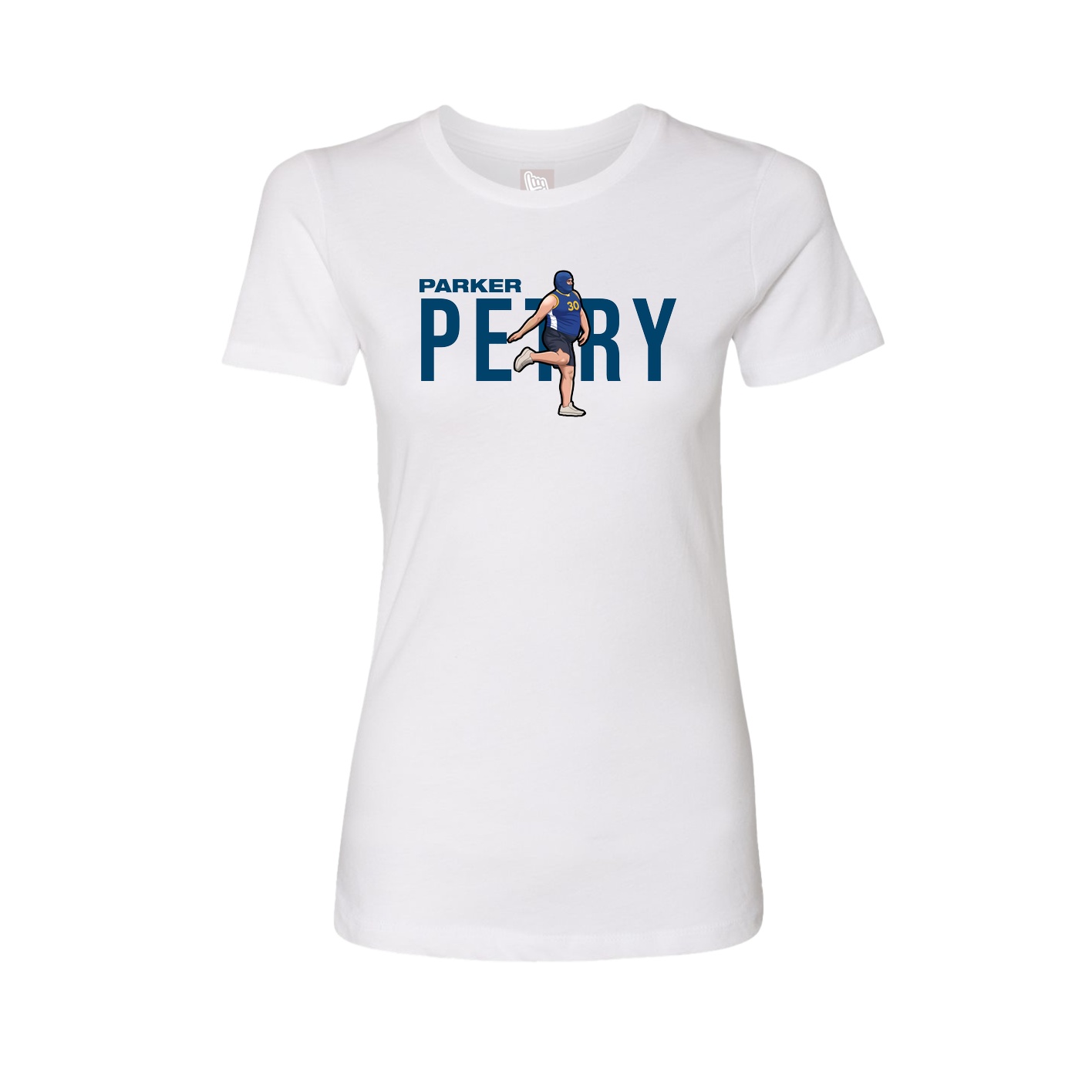 Fitted Women's Tee — Player Name in White