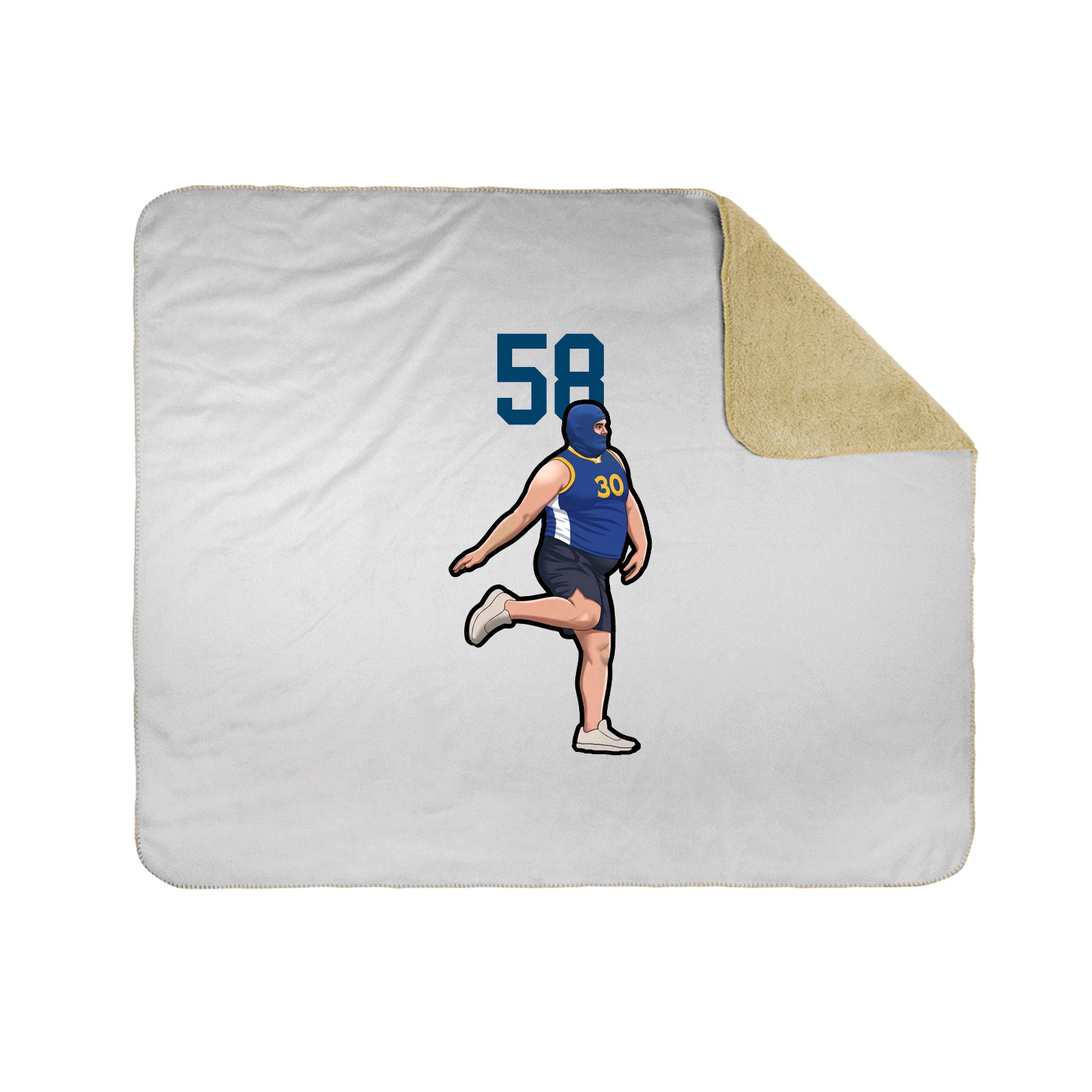 Throw Blanket — Number Top in White