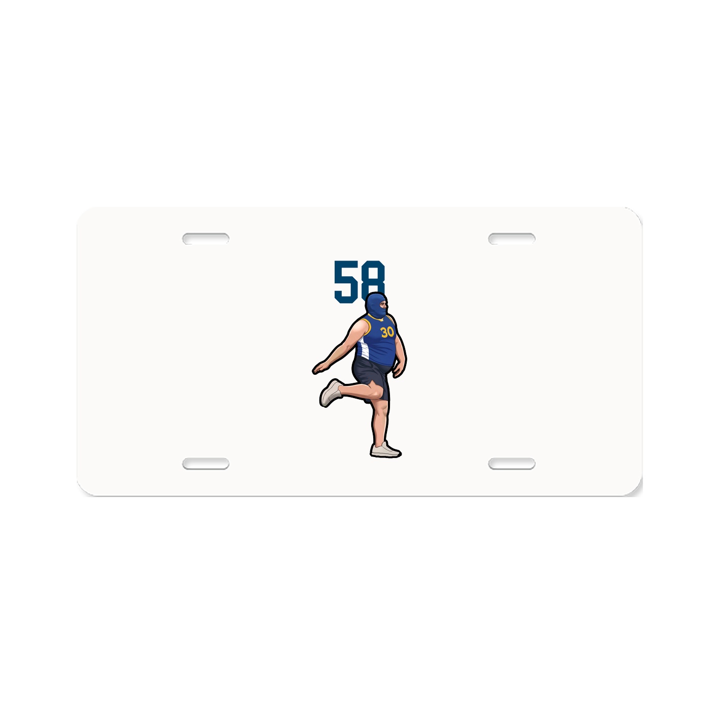 License Plate — Number Top in Classic