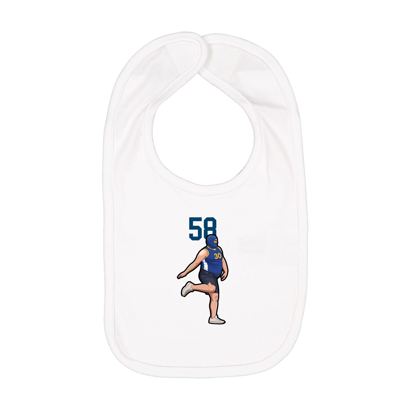 Infant Bib — Number Top in White