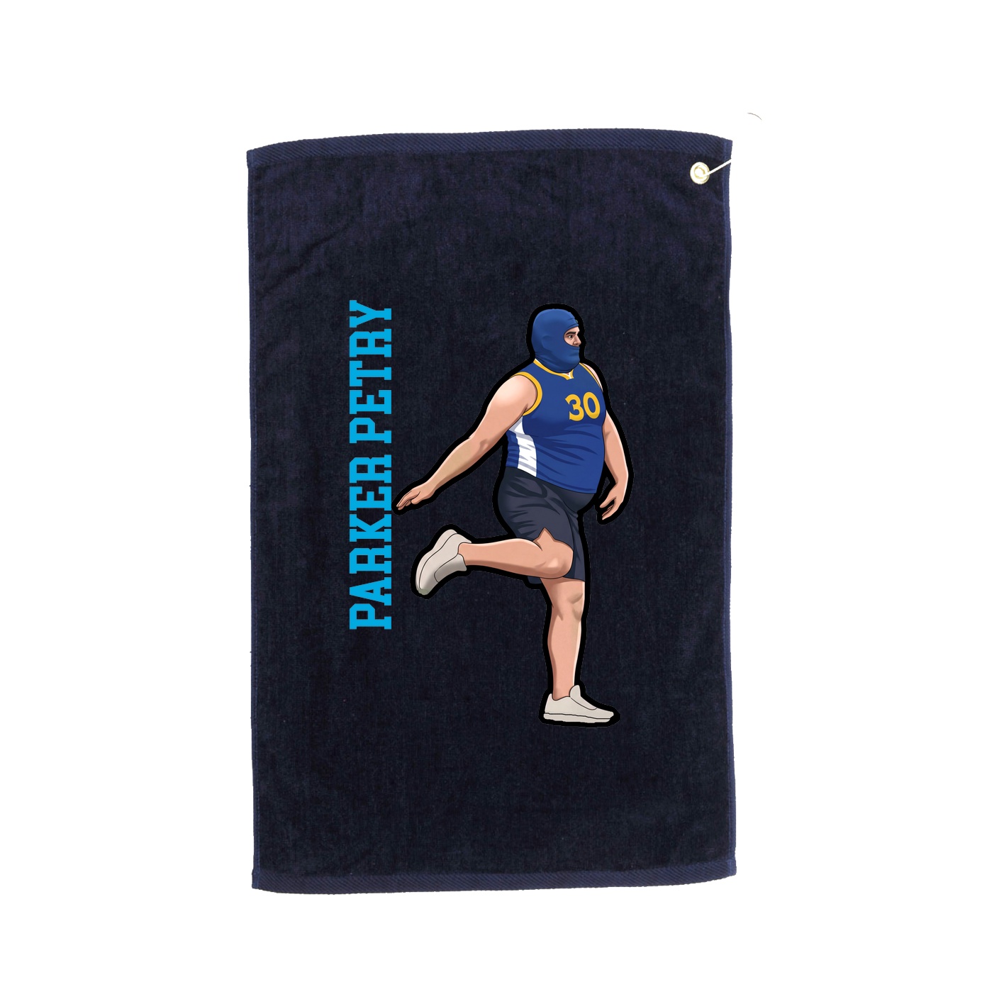 Golf Towel — Name Vertical in Navy