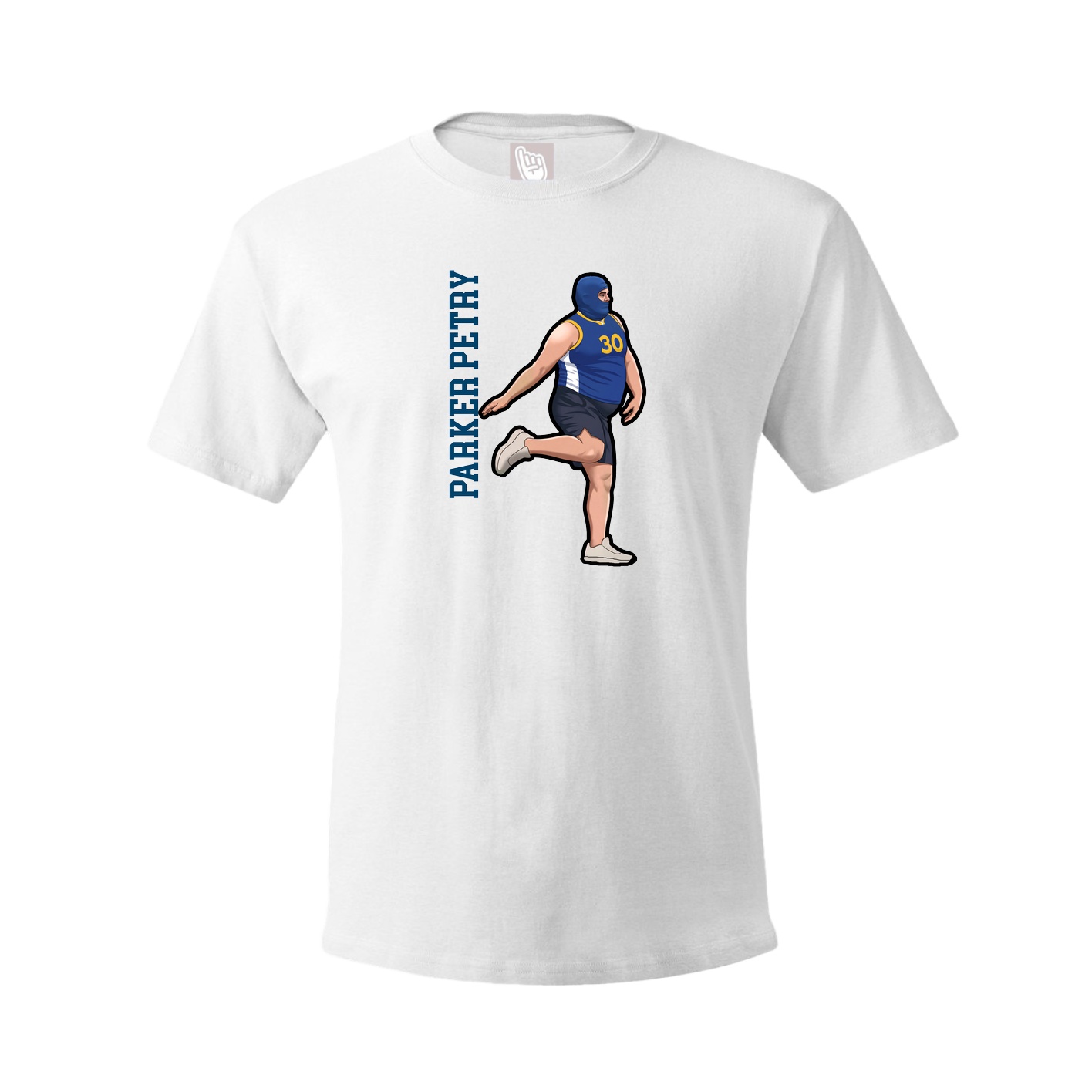 Youth Tee — Name Vertical in White