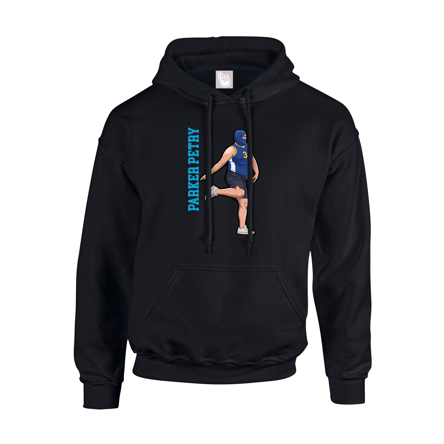 Hoodie — Name Vertical in Black