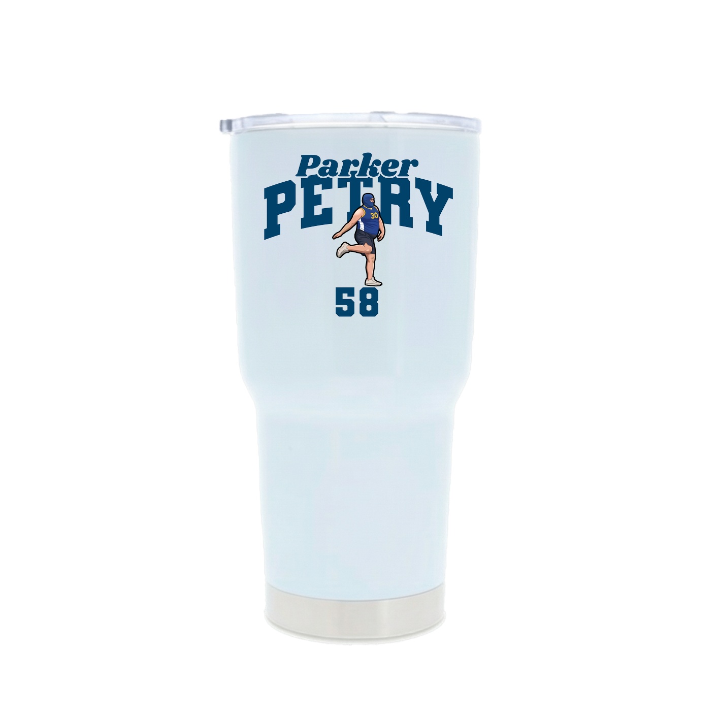 30oz Stainless Steel Tumbler — Signature Arch in White