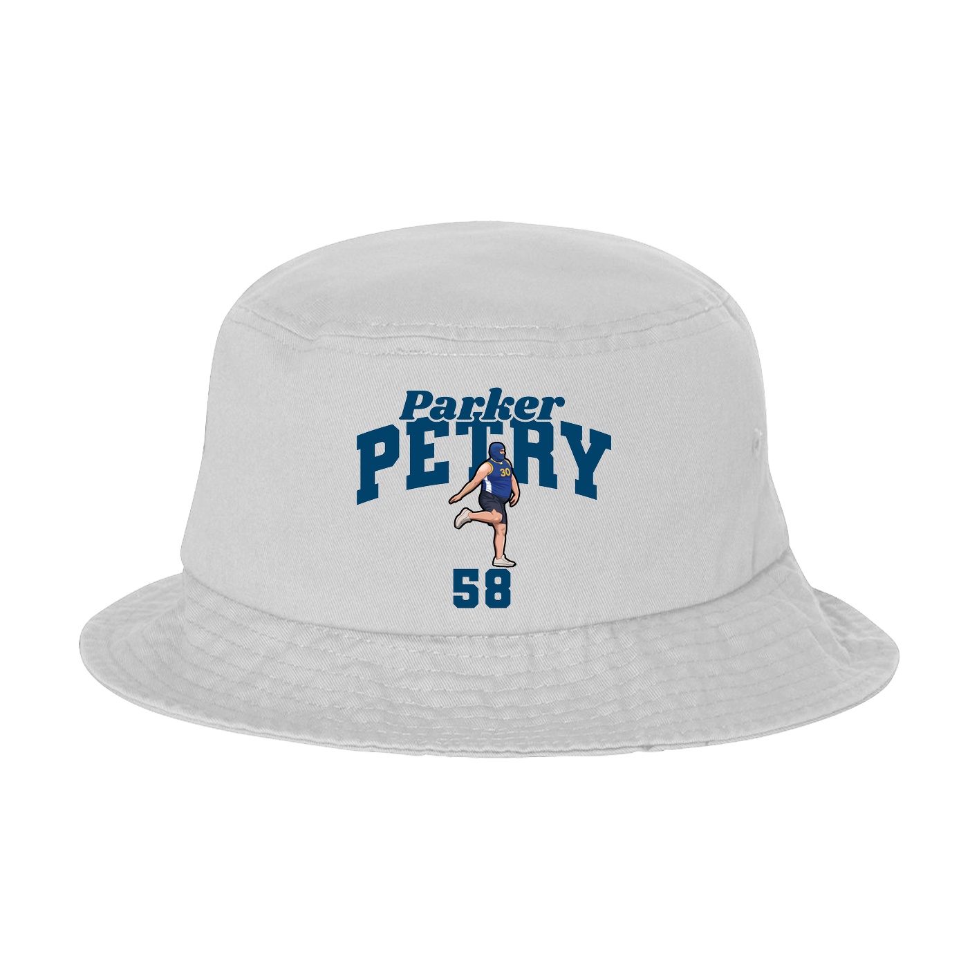 Bucket Cap — Signature Arch in White