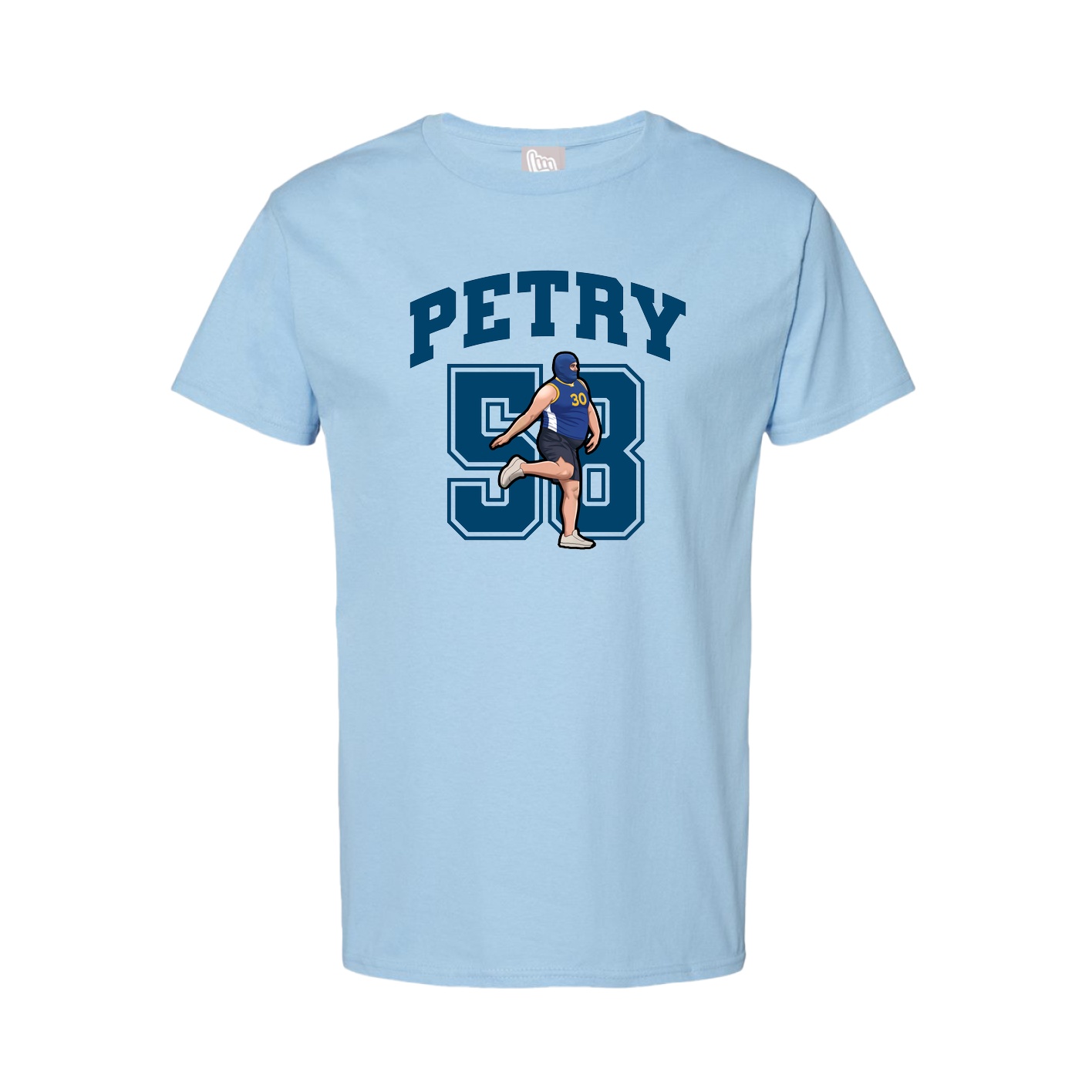 Youth Tee — Number in Light Blue