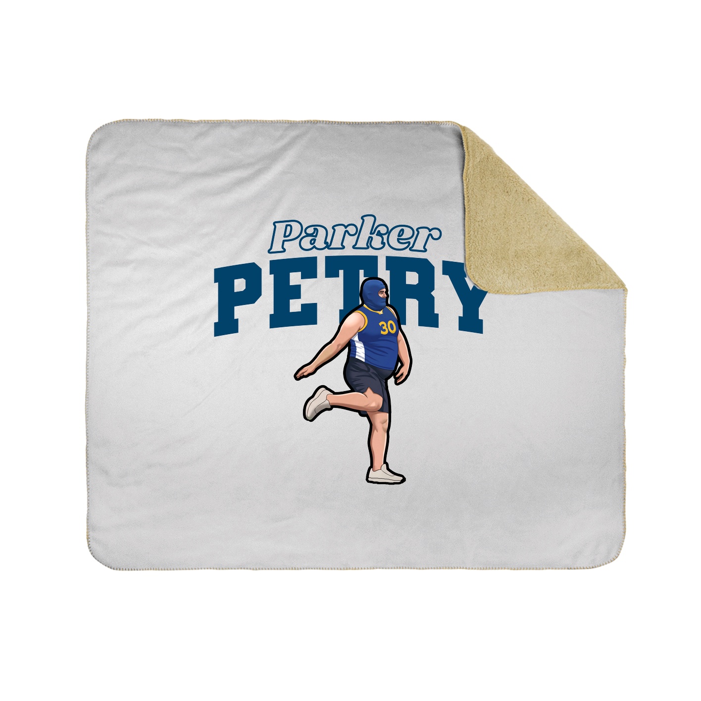 Throw Blanket — Name Arch in White