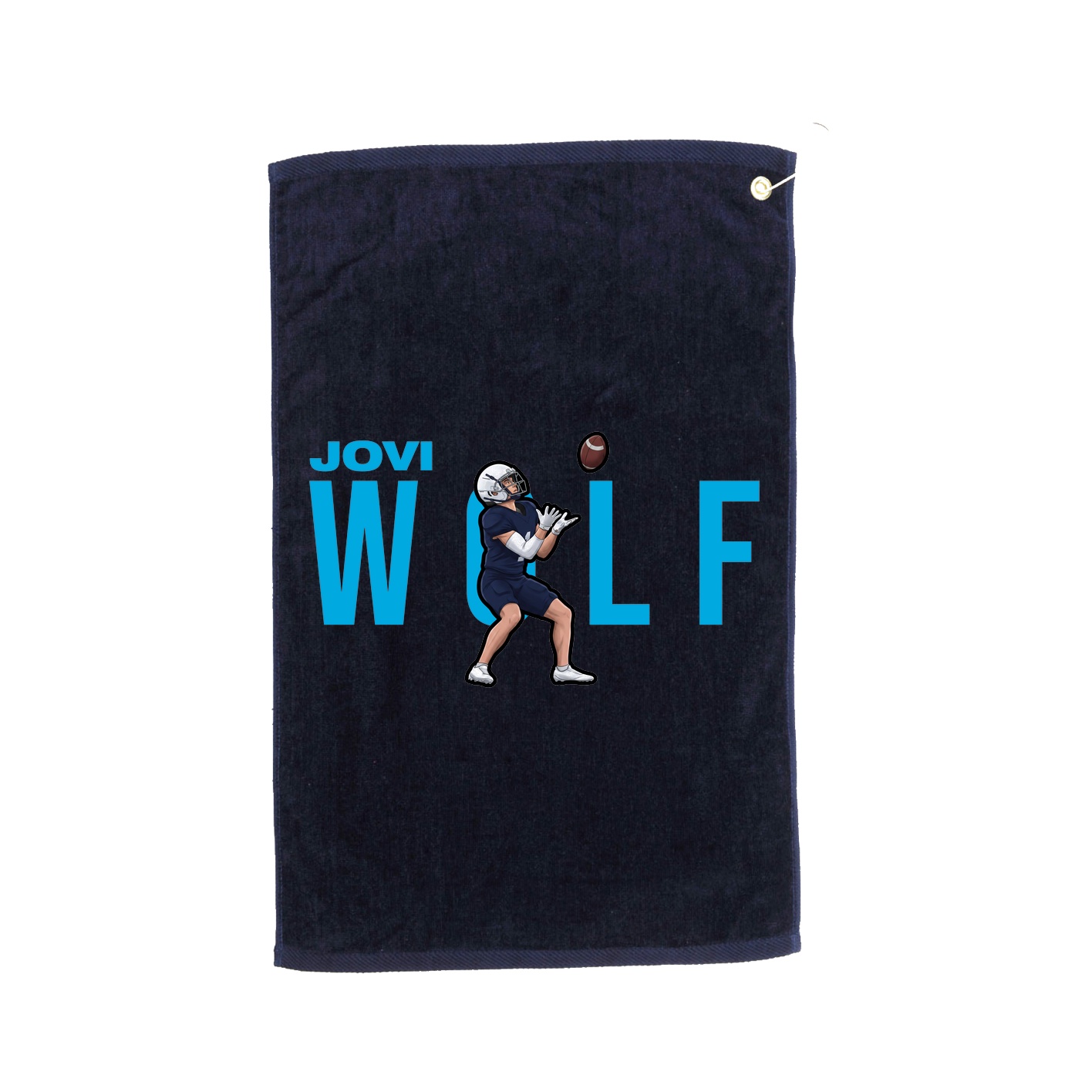 Golf Towel — Player Name in Navy