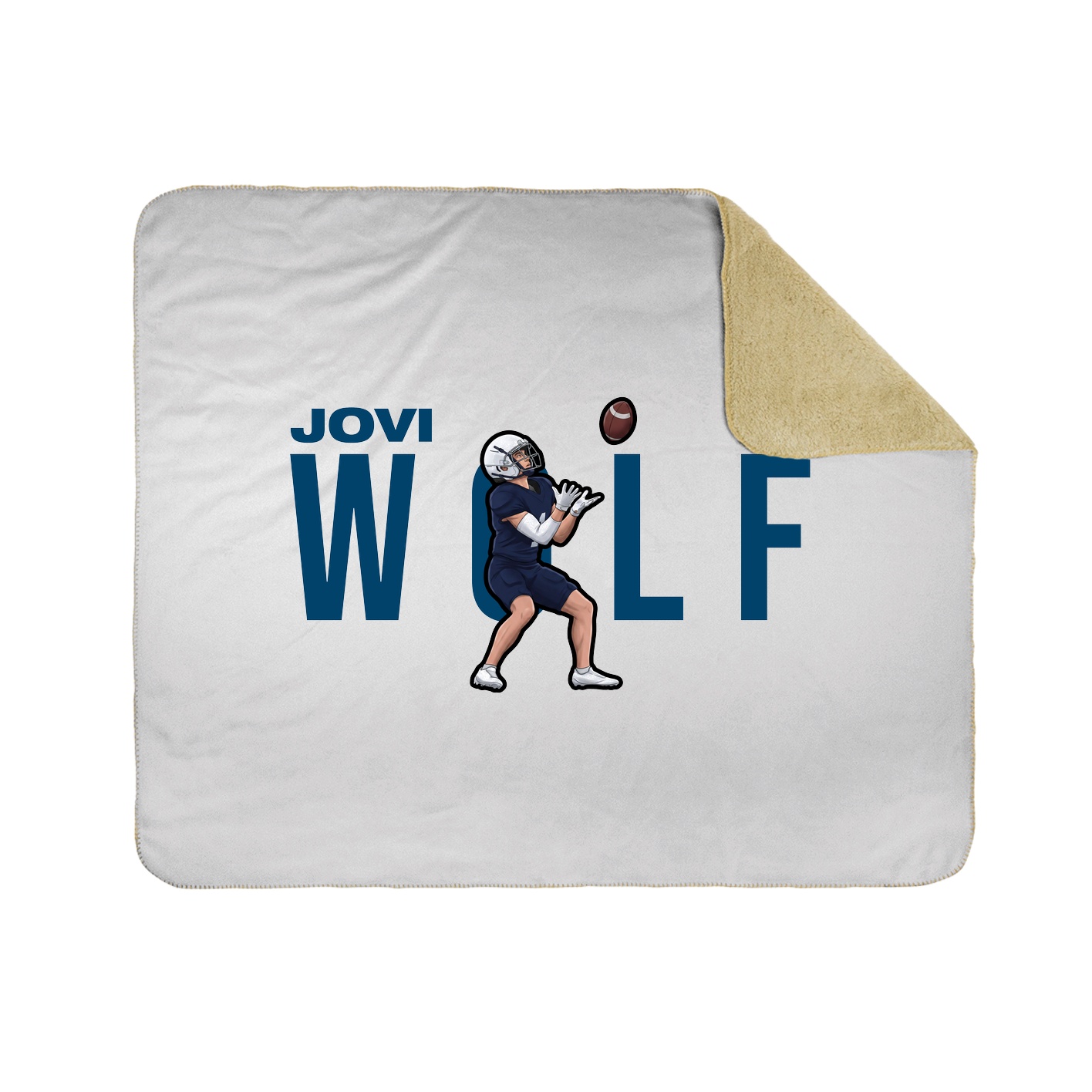 Throw Blanket — Player Name in White