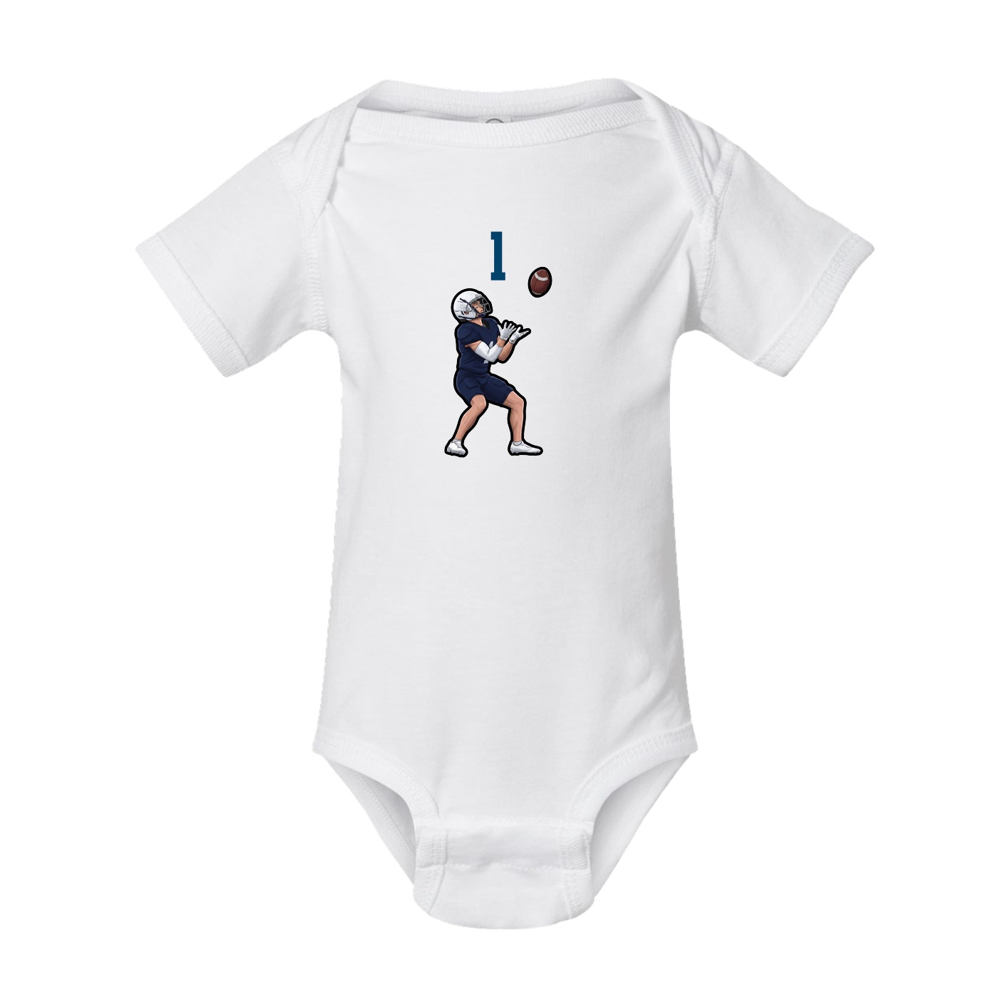 Baby Onesie — Number Top in White