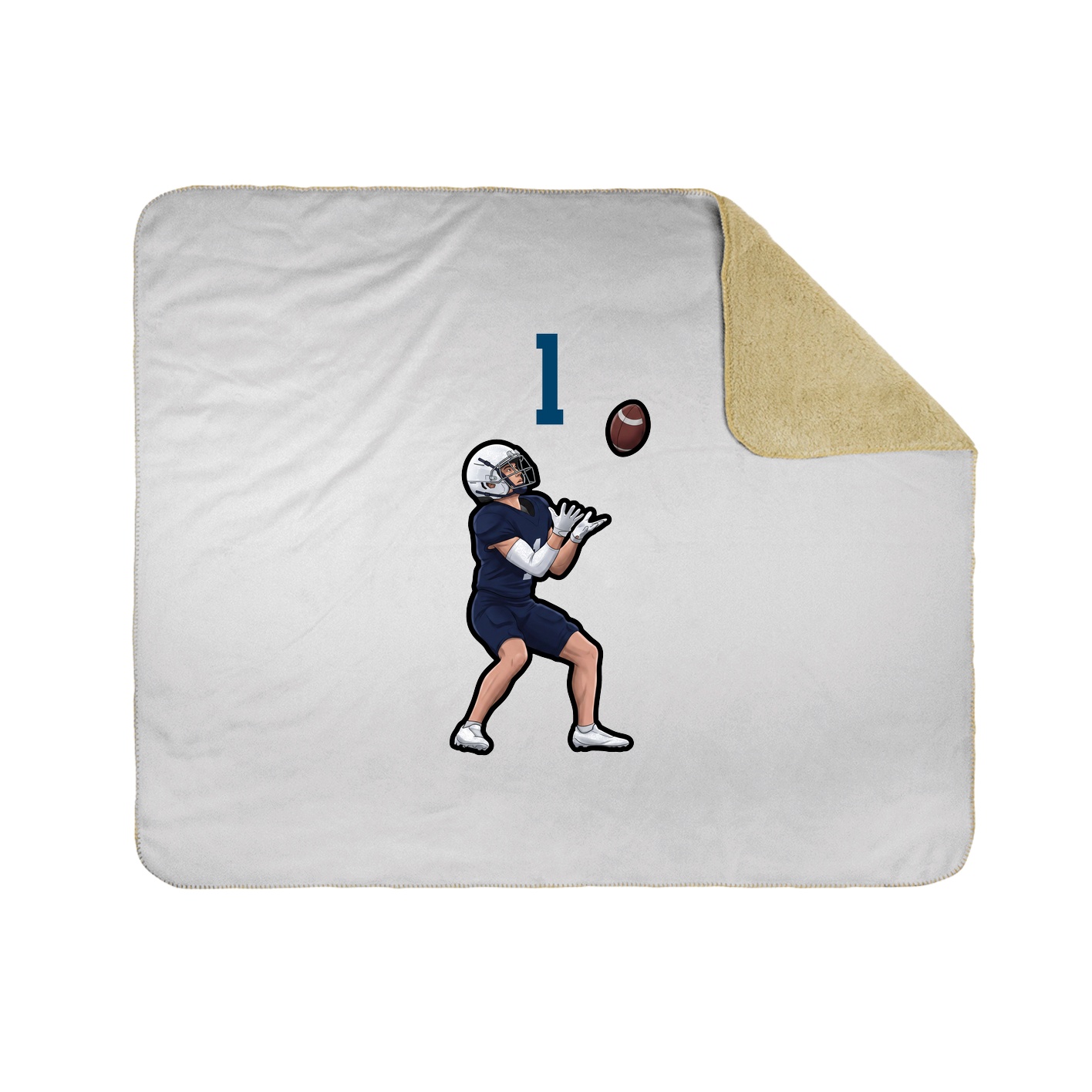 Throw Blanket — Number Top in White