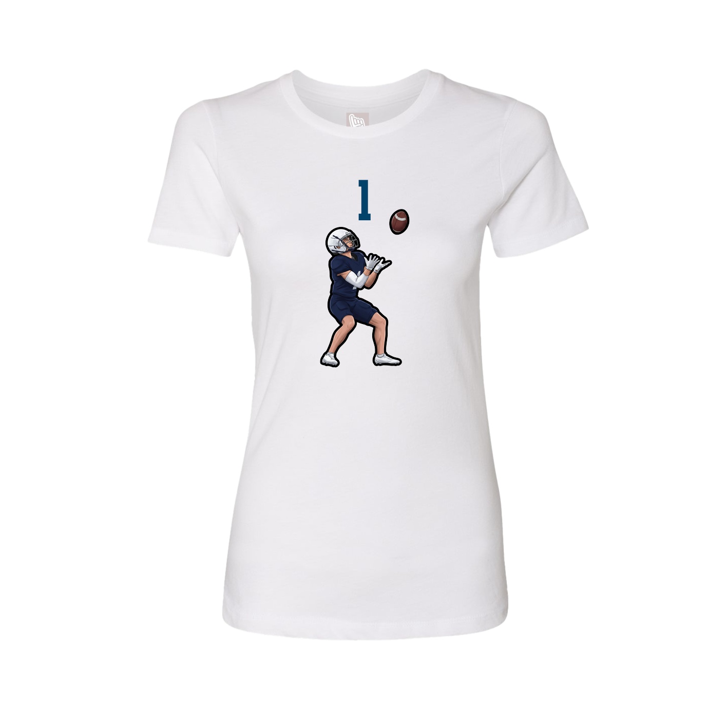 Fitted Women's Tee — Number Top in White