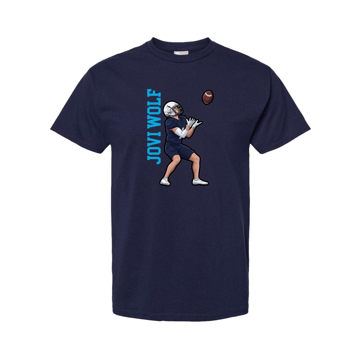 Tee — Name Vertical in Navy