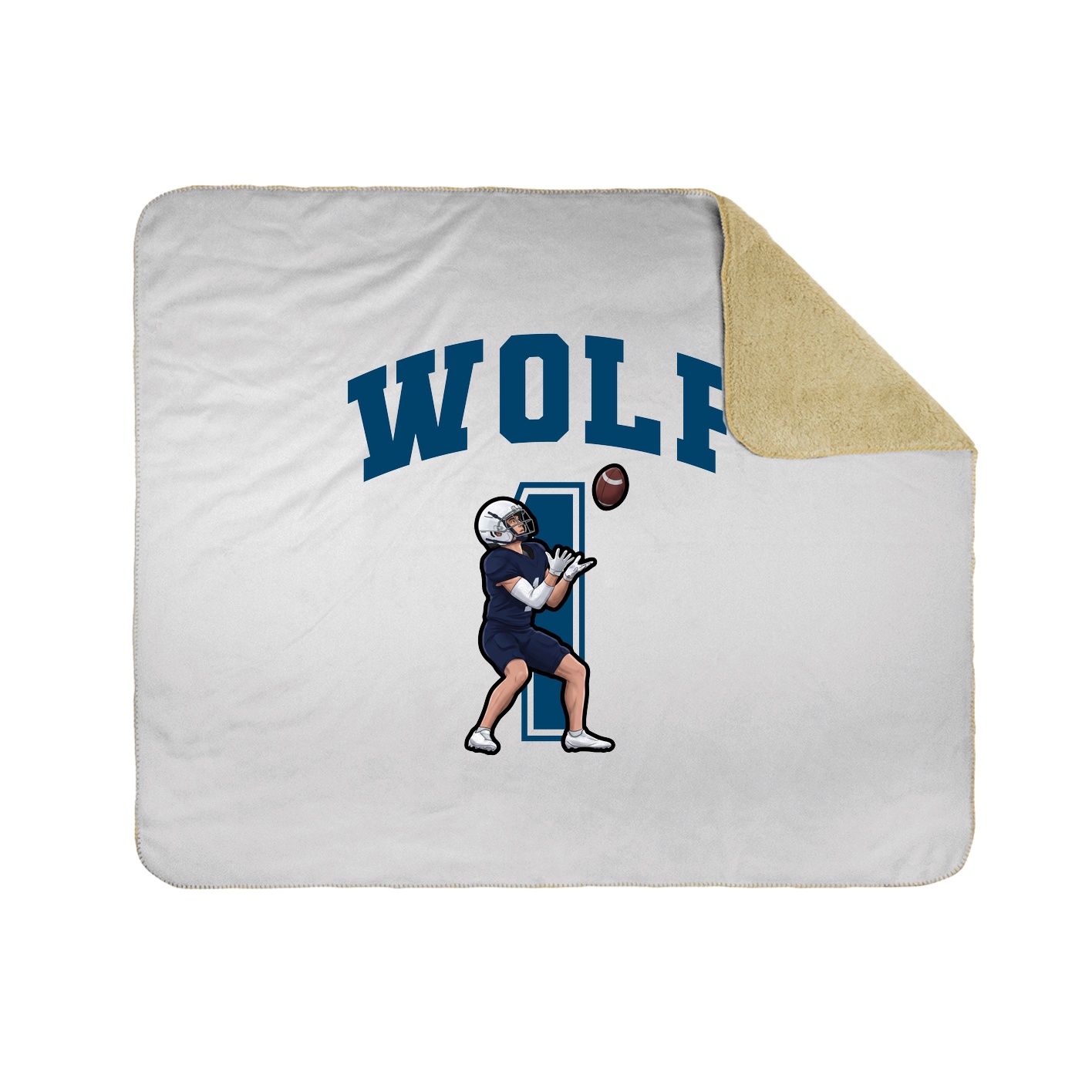 Throw Blanket — Number in White