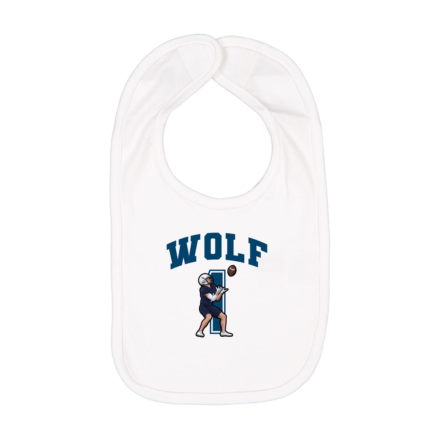 Infant Bib — Number in White