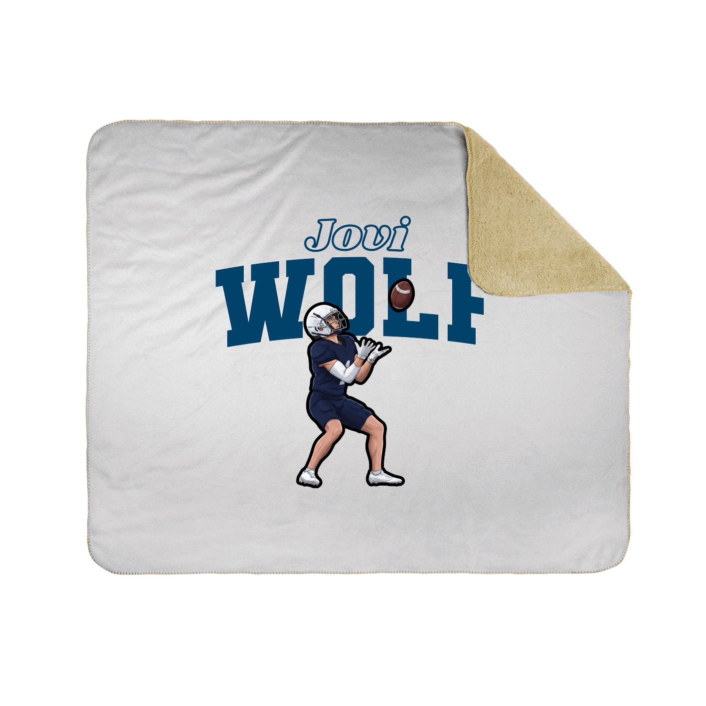 Throw Blanket — Name Arch in White