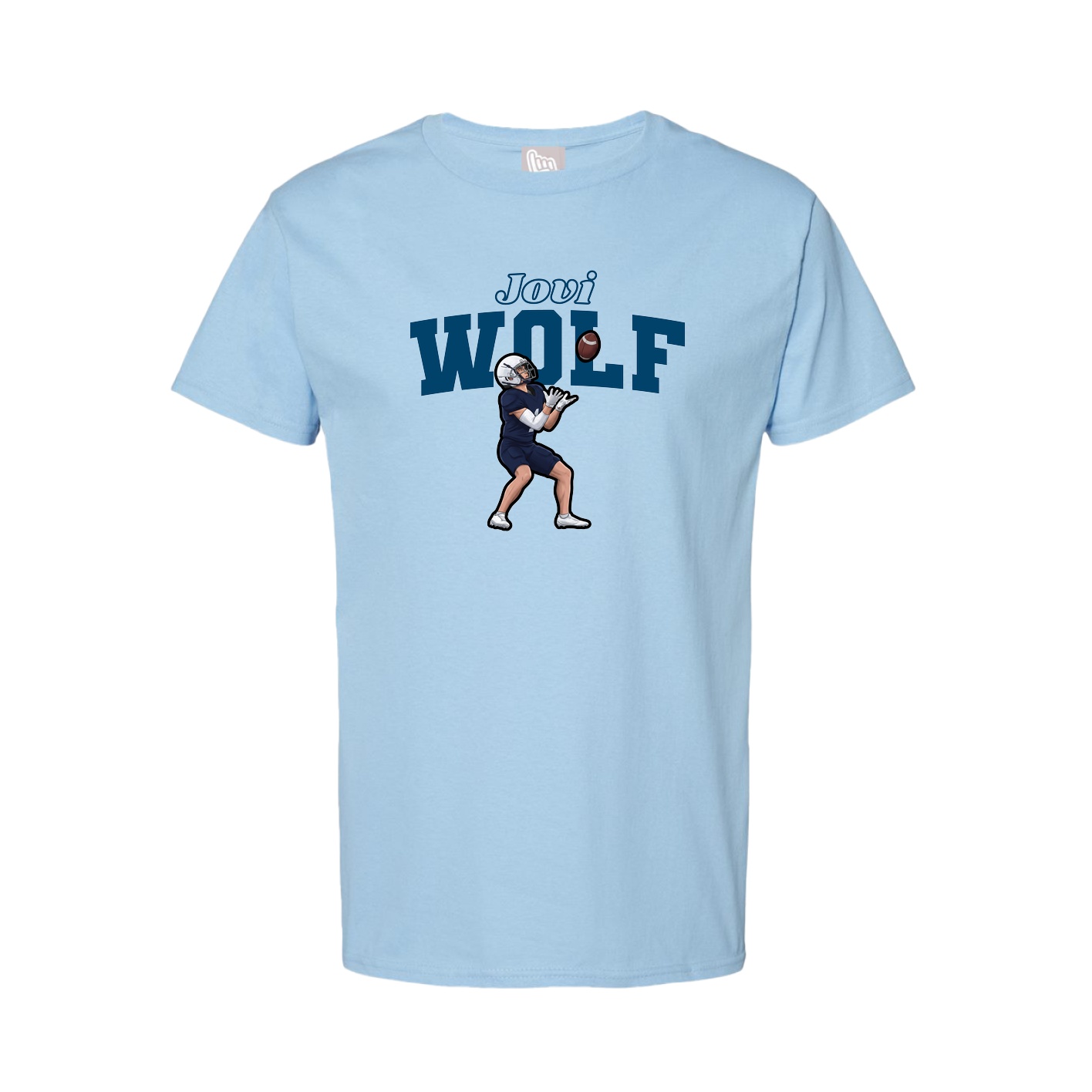 Tee — Name Arch in Light Blue