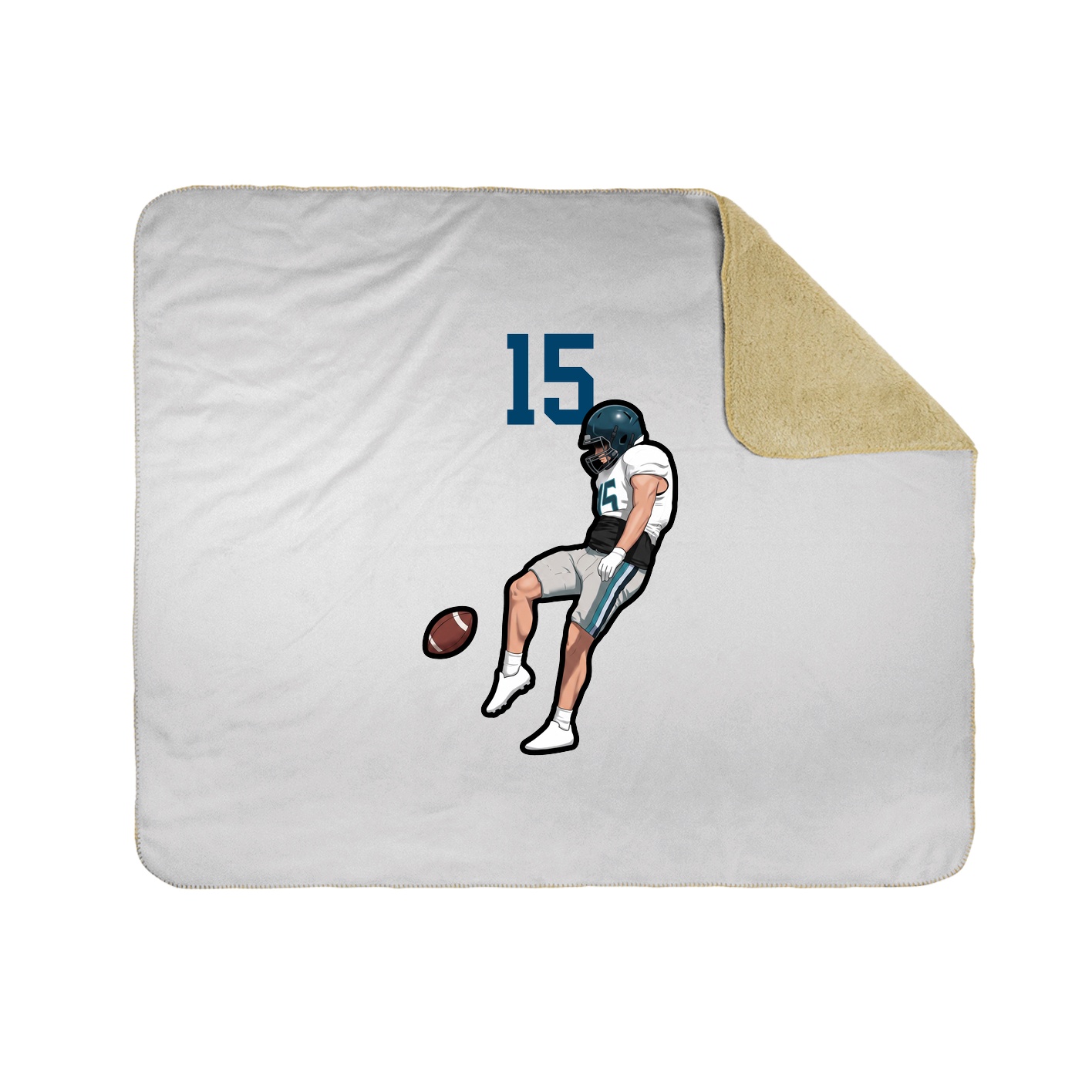 Throw Blanket — Number Top in White