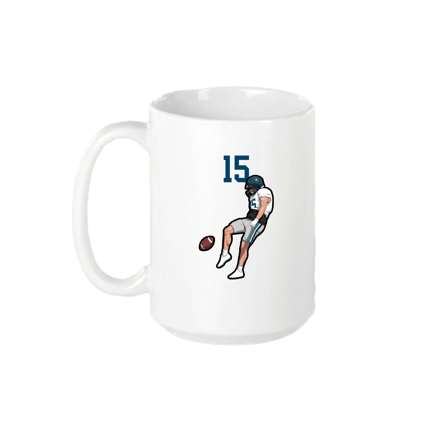 15oz Coffee Mug — Number Top in White