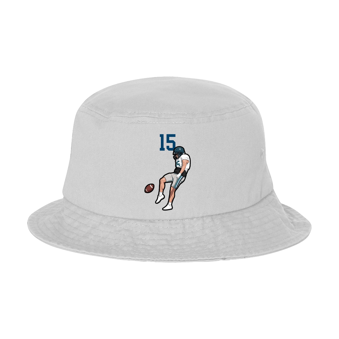 Bucket Cap — Number Top in White