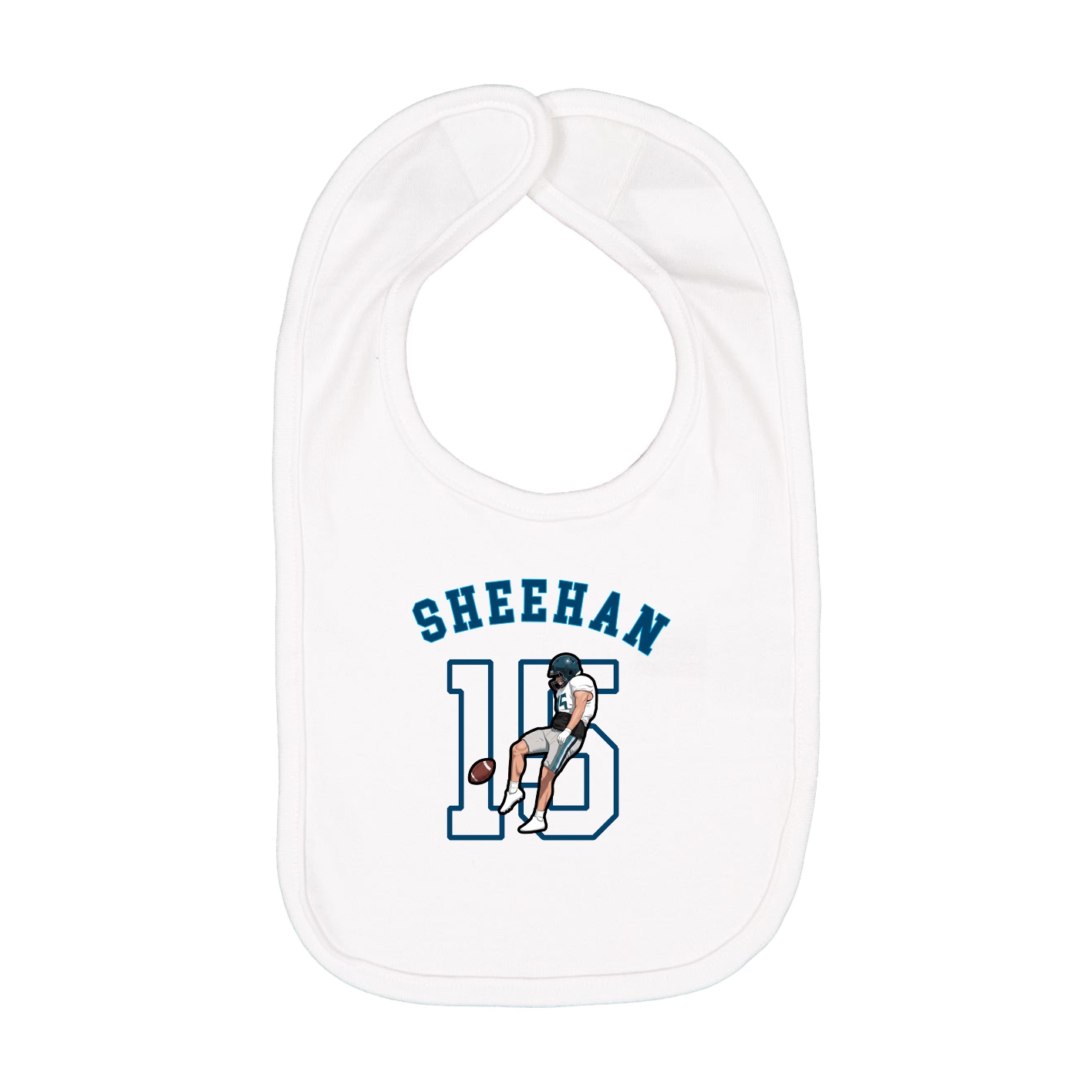 Infant Bib — Shirsey Arch in White