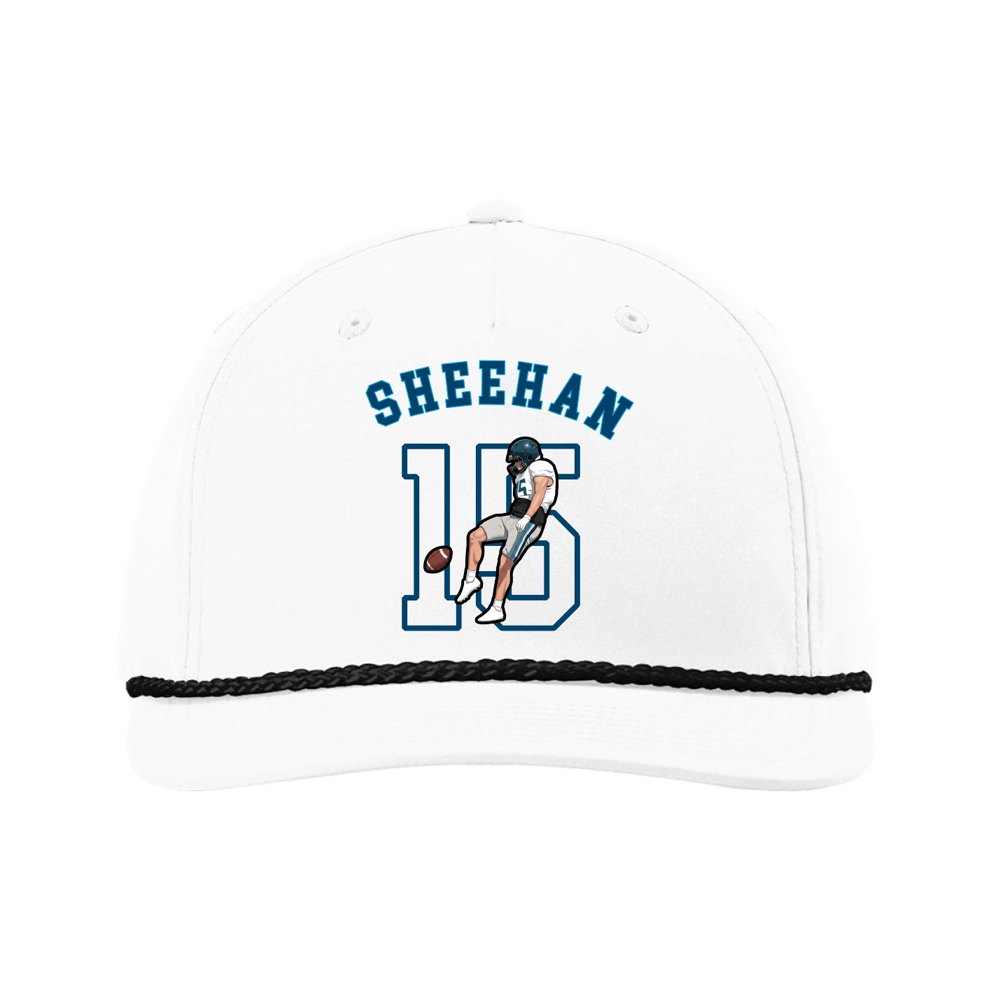 Five-Panel Classic Rope Cap — Shirsey Arch in White