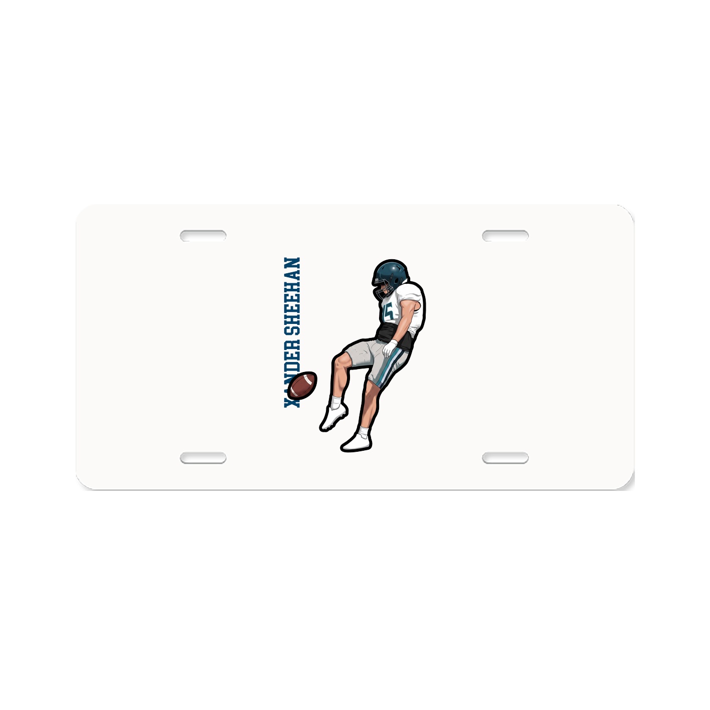 License Plate — Name Vertical in Classic