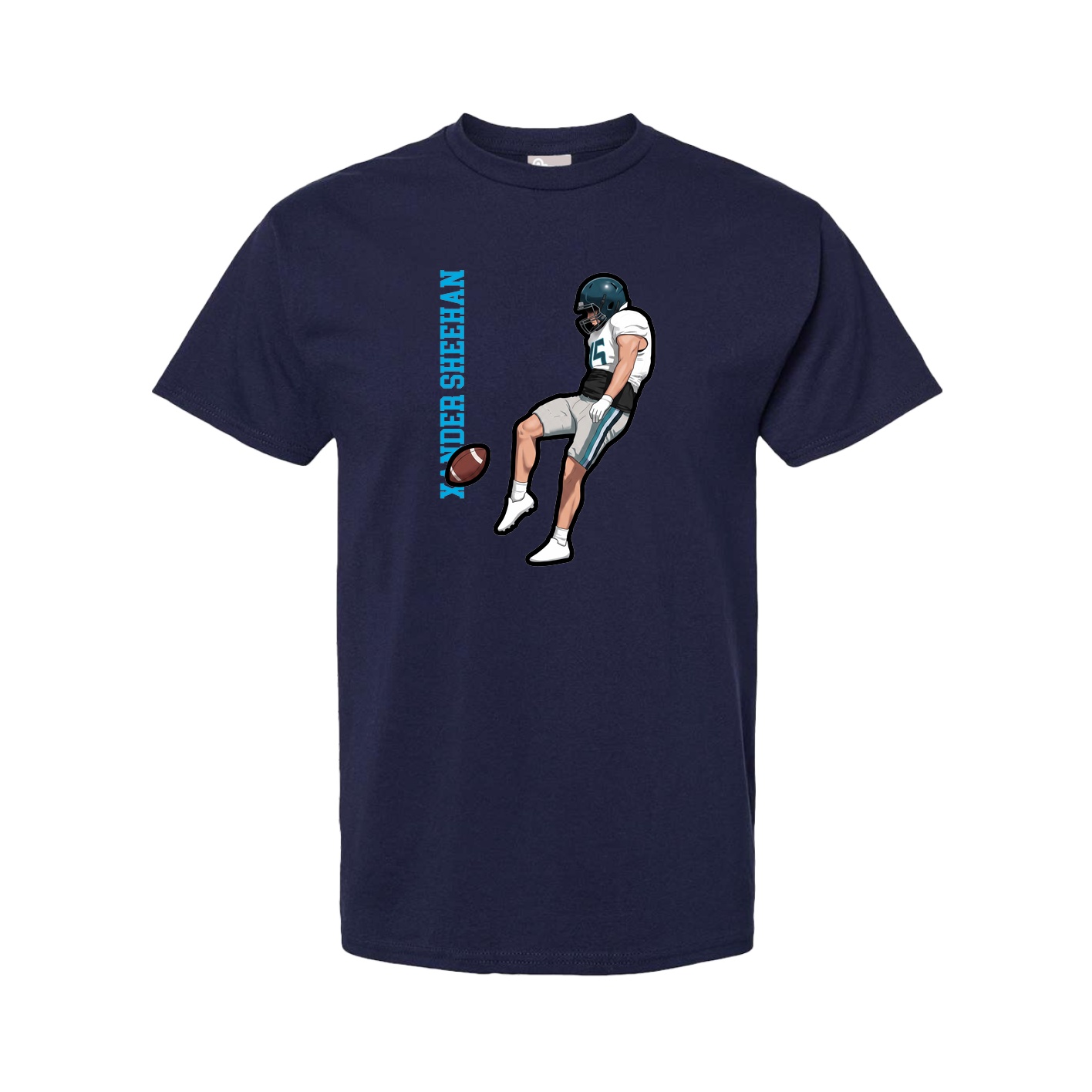 Tee — Name Vertical in Navy
