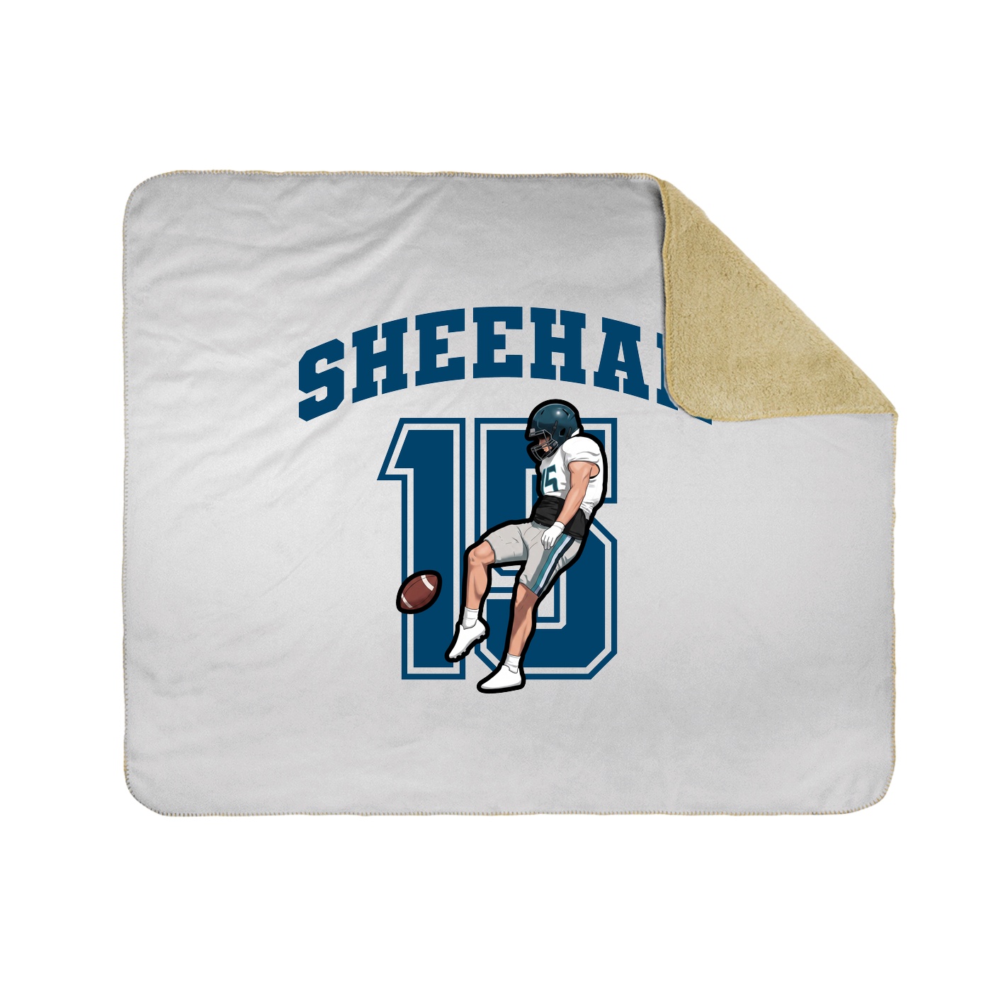 Throw Blanket — Number in White