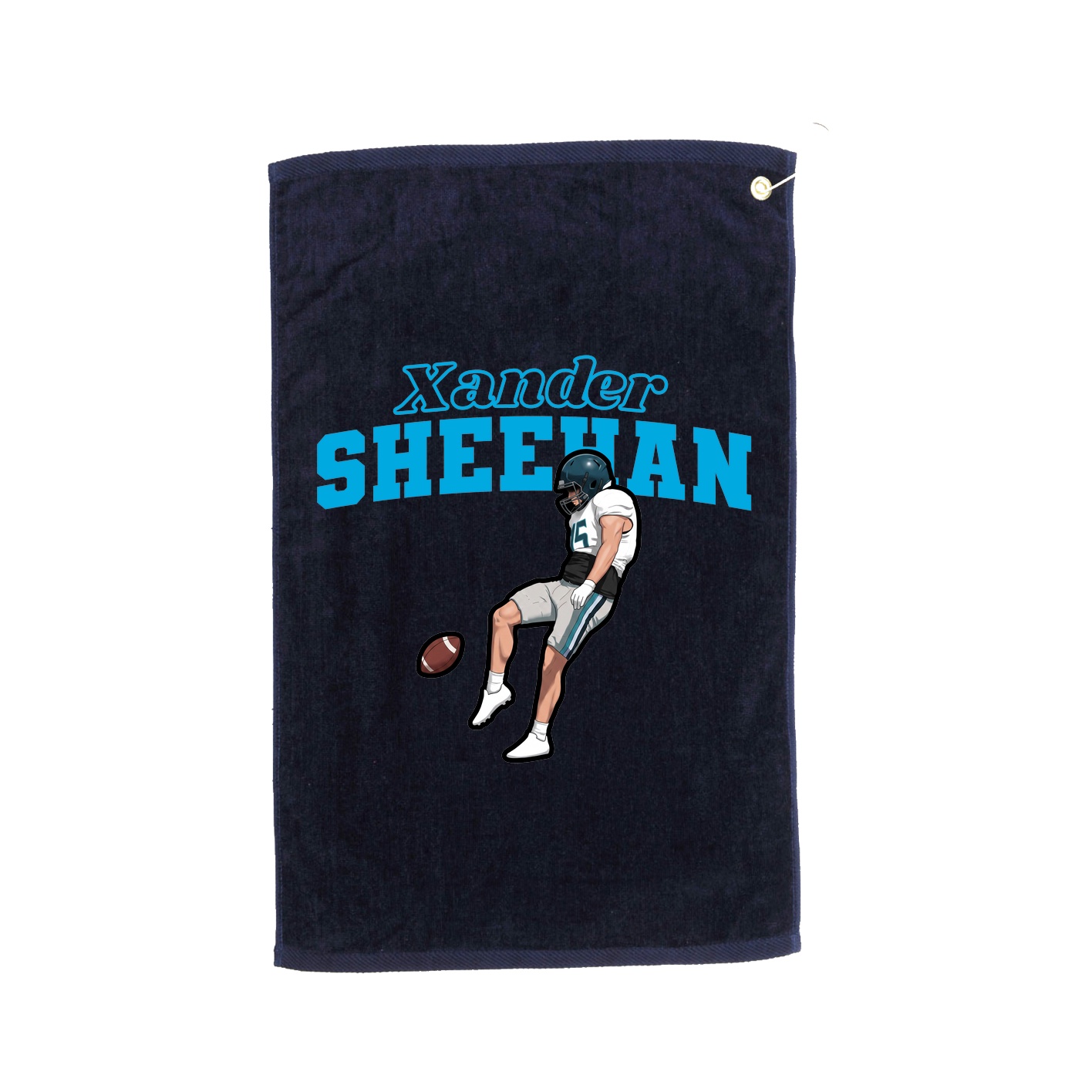 Golf Towel — Name Arch in Navy