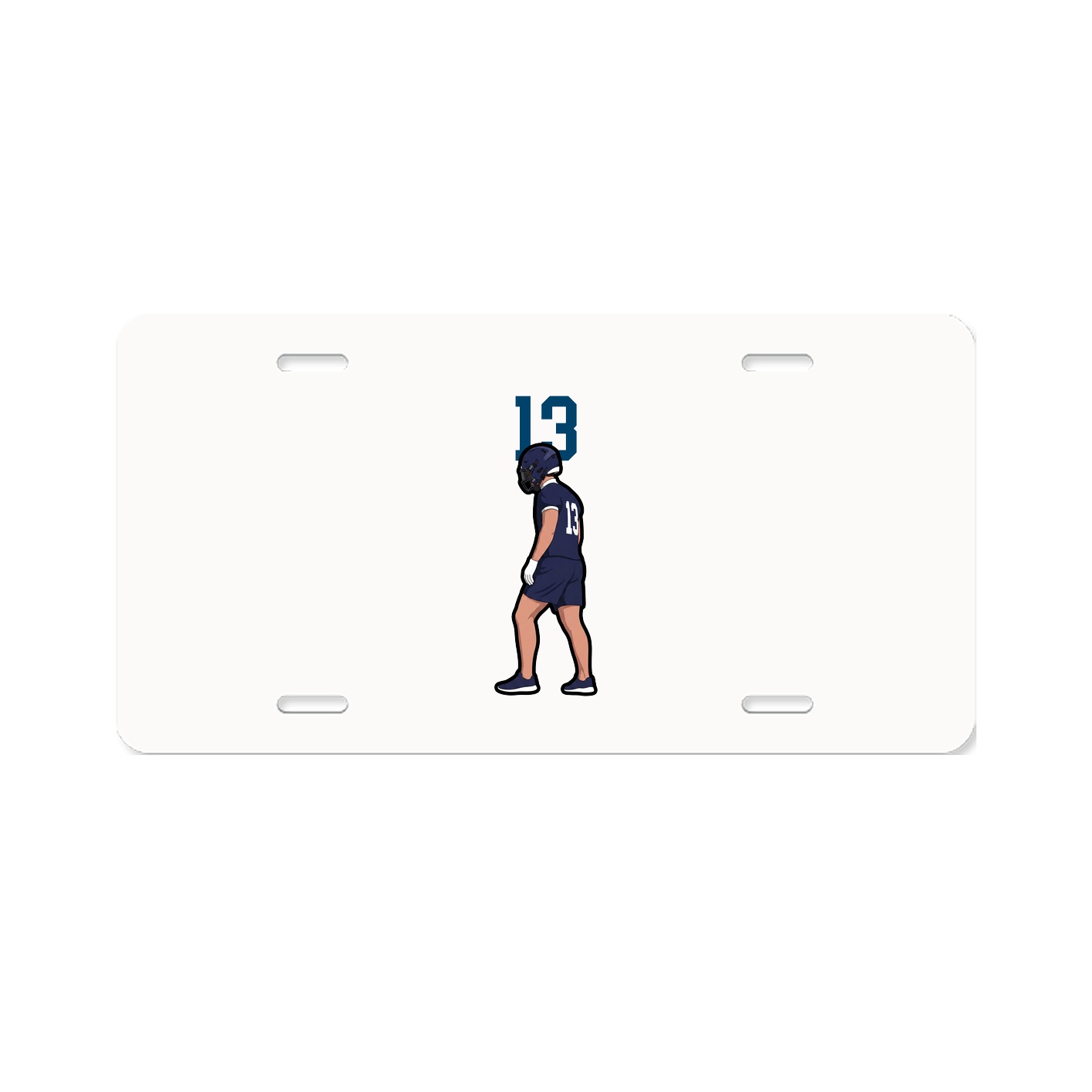 License Plate — Number Top in Classic