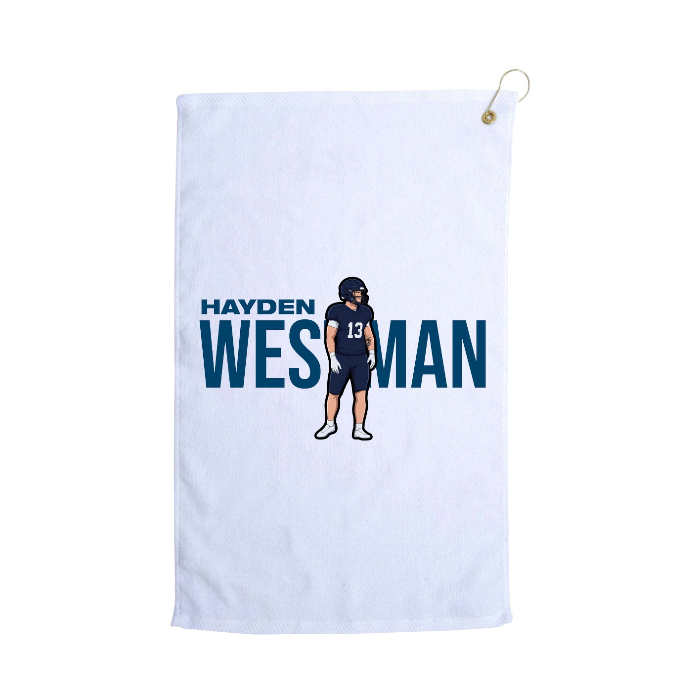 Golf Towel — Player Name in White