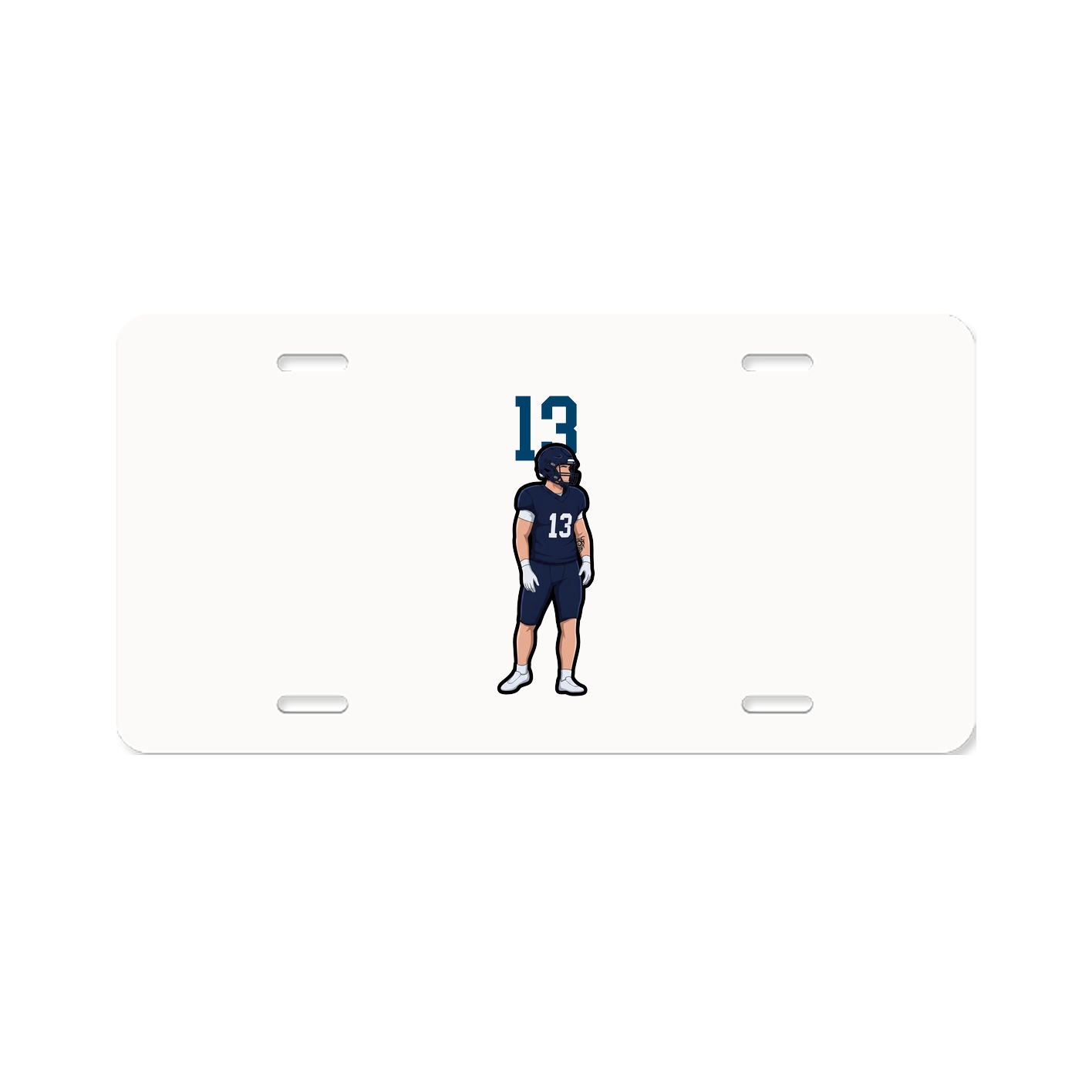 License Plate — Number Top in Classic