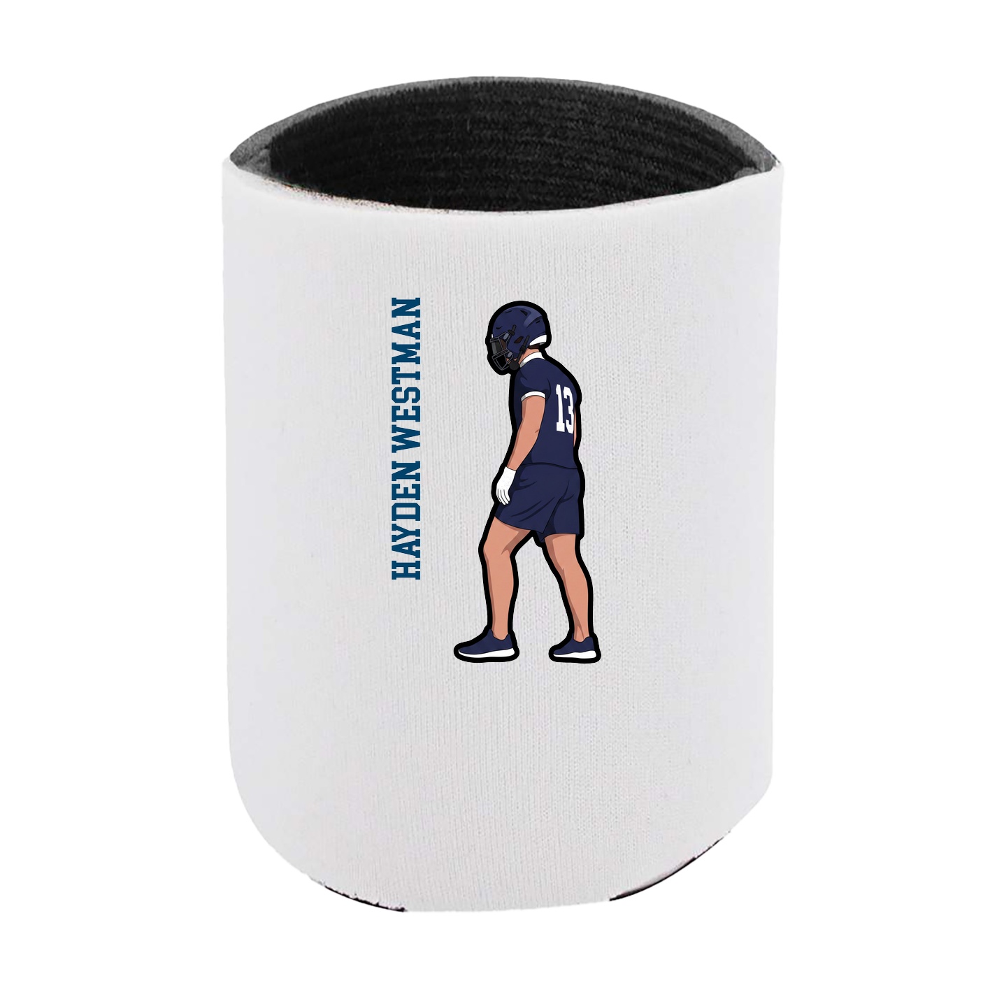 Can Holder — Name Vertical in White