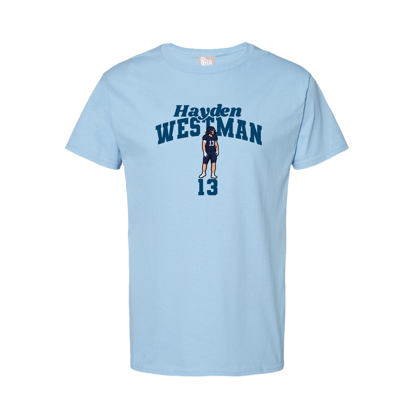 Youth Tee — Signature Arch in Light Blue