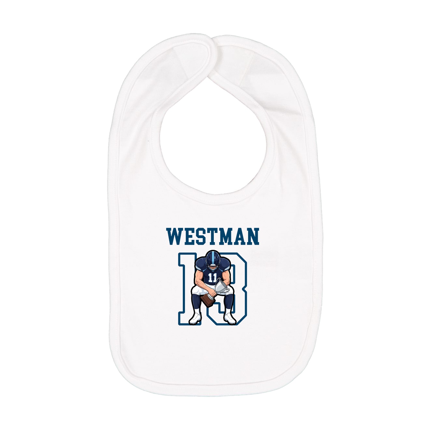 Infant Bib — Shirsey in White