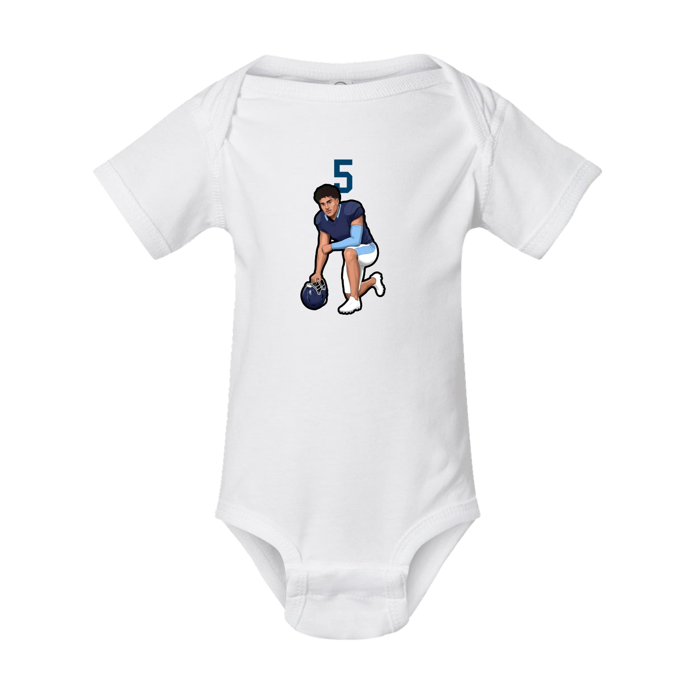 Baby Onesie — Number Top in White