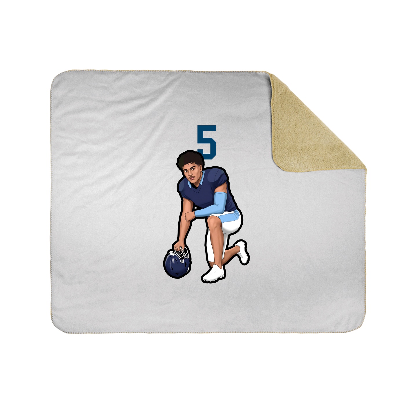 Throw Blanket — Number Top in White