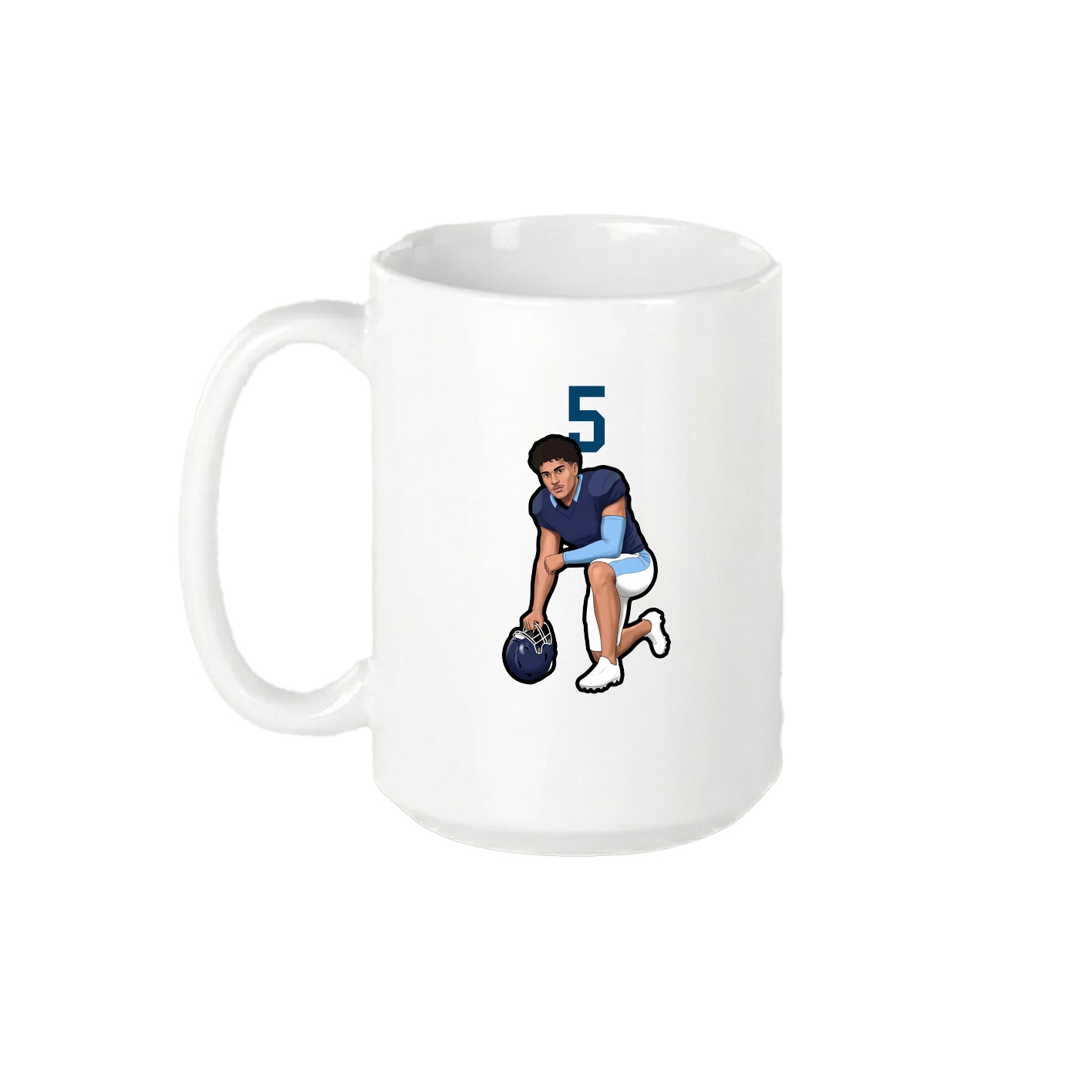 15oz Coffee Mug — Number Top in White