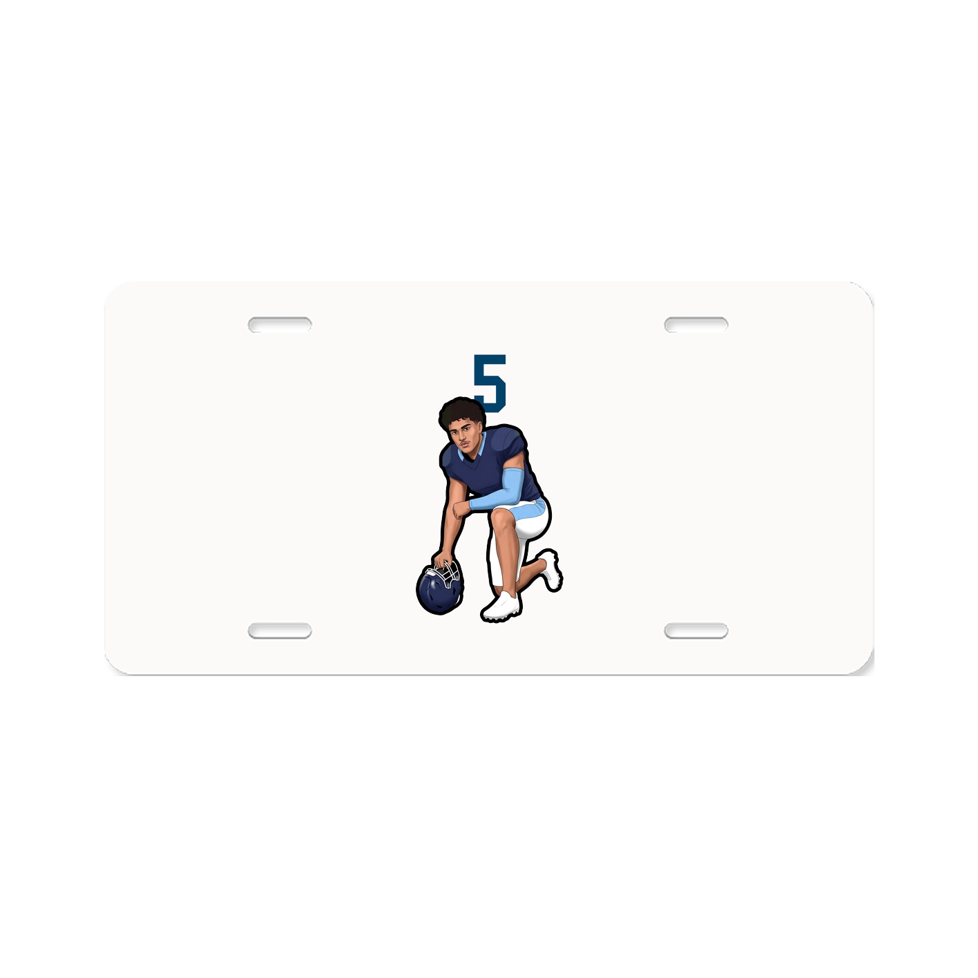 License Plate — Number Top in Classic