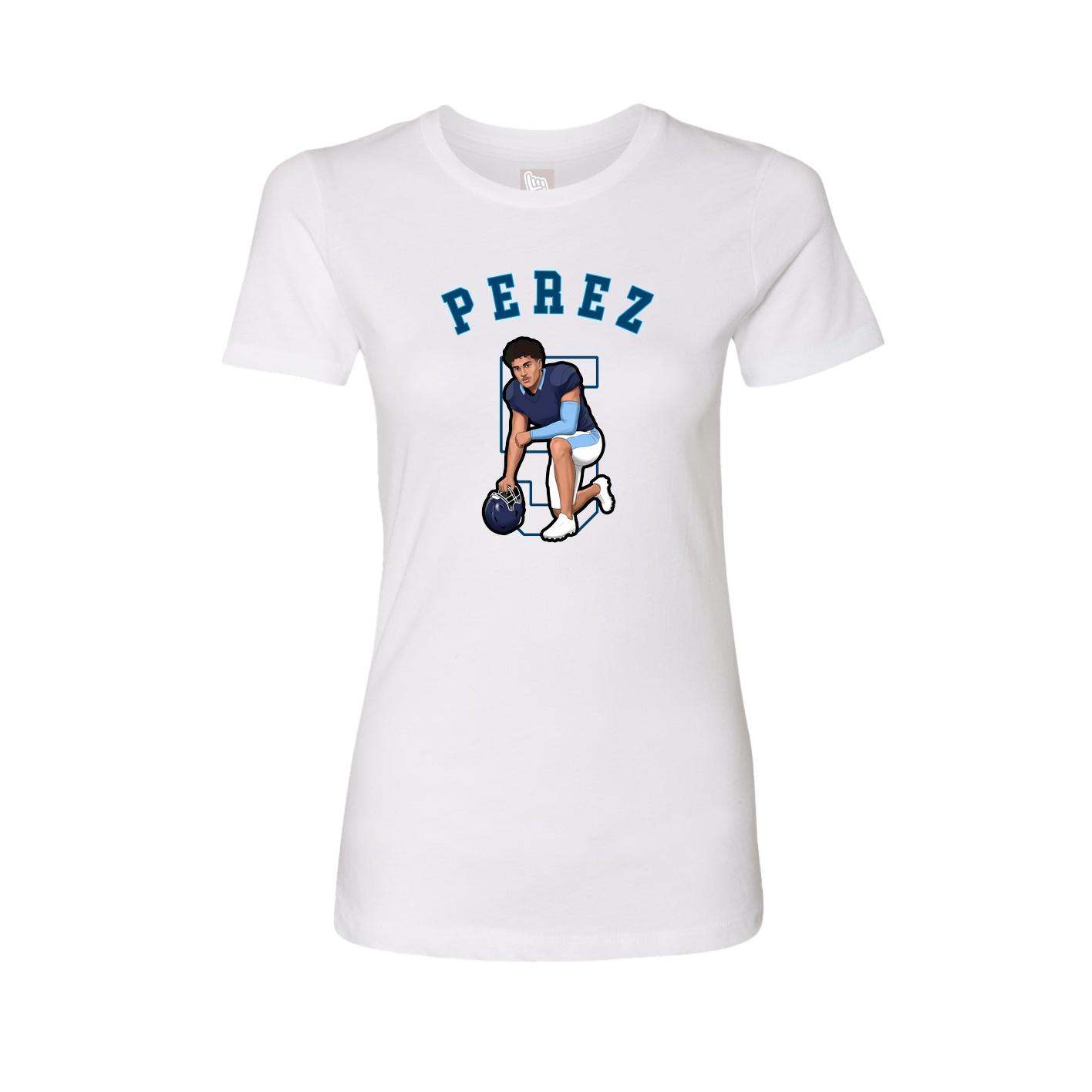 Fitted Women's Tee — Shirsey Arch in White