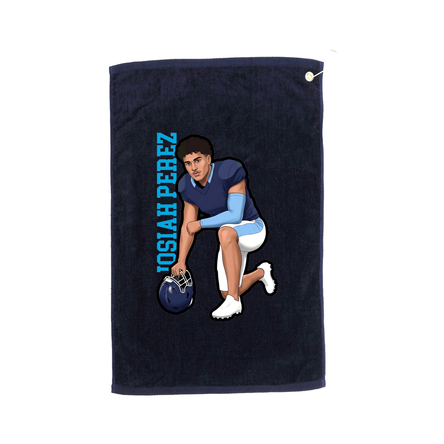 Golf Towel — Name Vertical in Navy