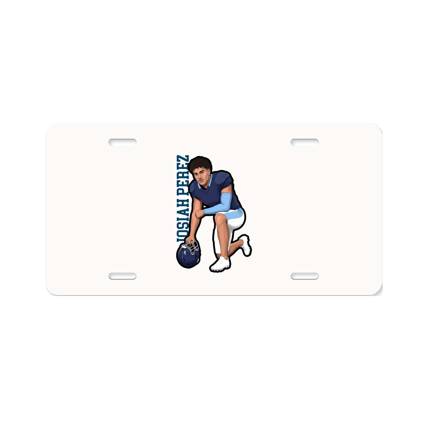 License Plate — Name Vertical in Classic