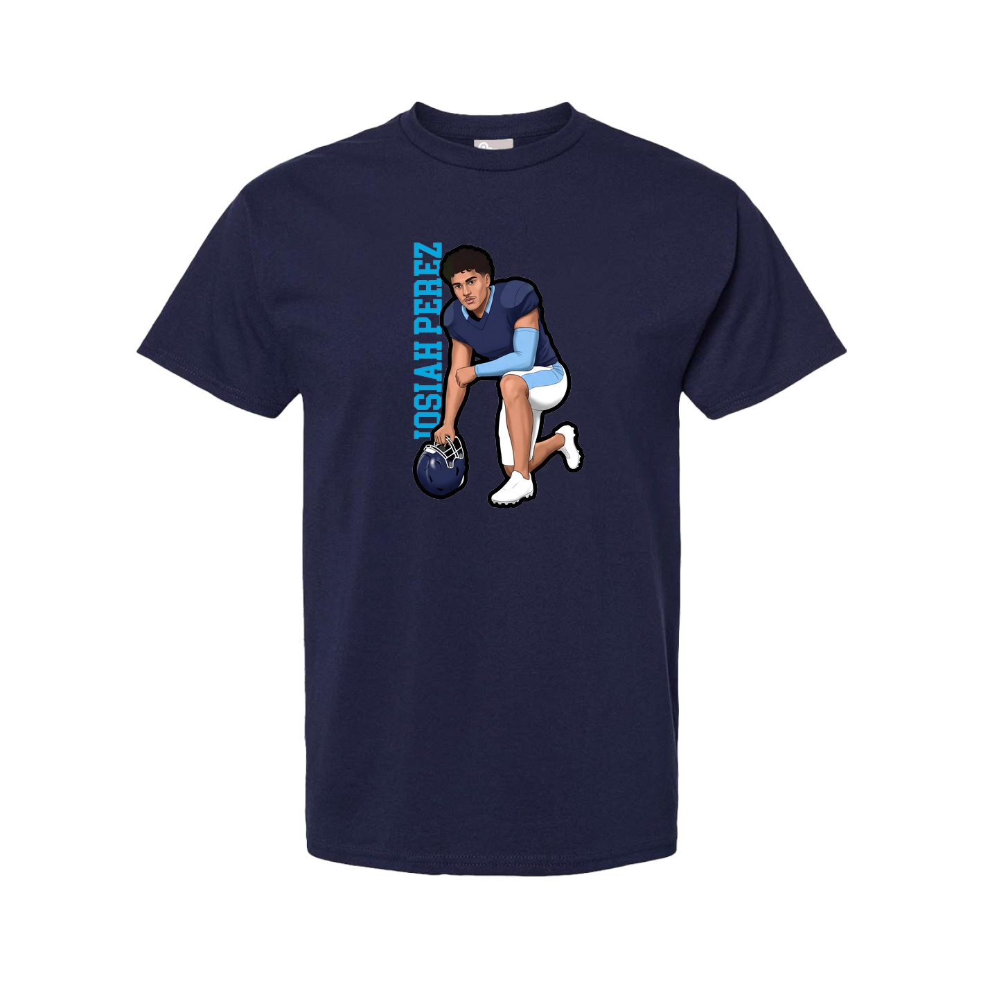 Tee — Name Vertical in Navy