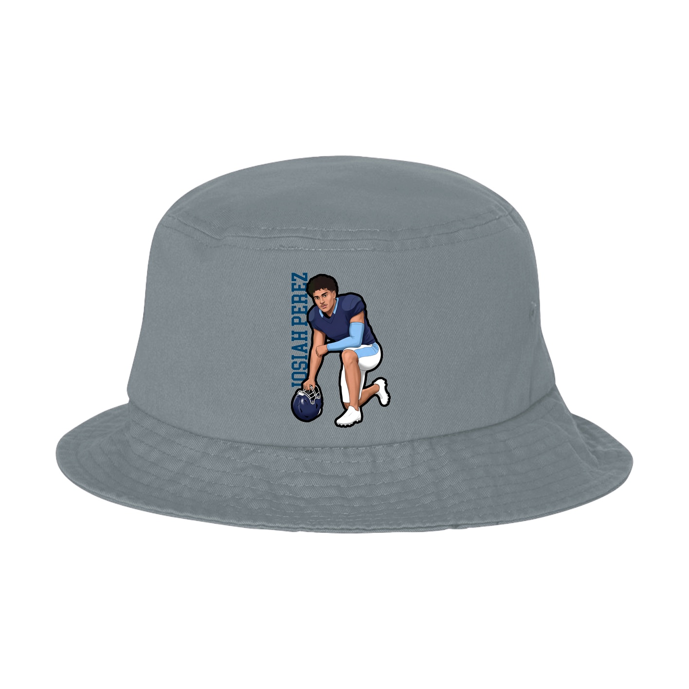 Bucket Cap — Name Vertical in Grey