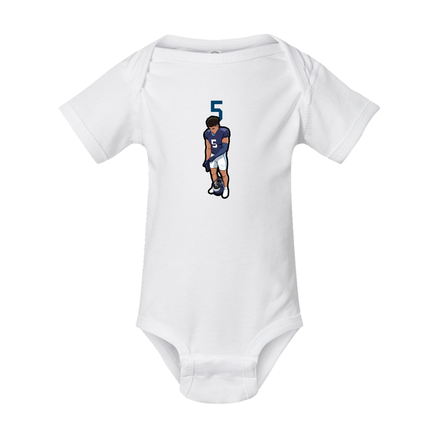 Baby Onesie — Number Top in White