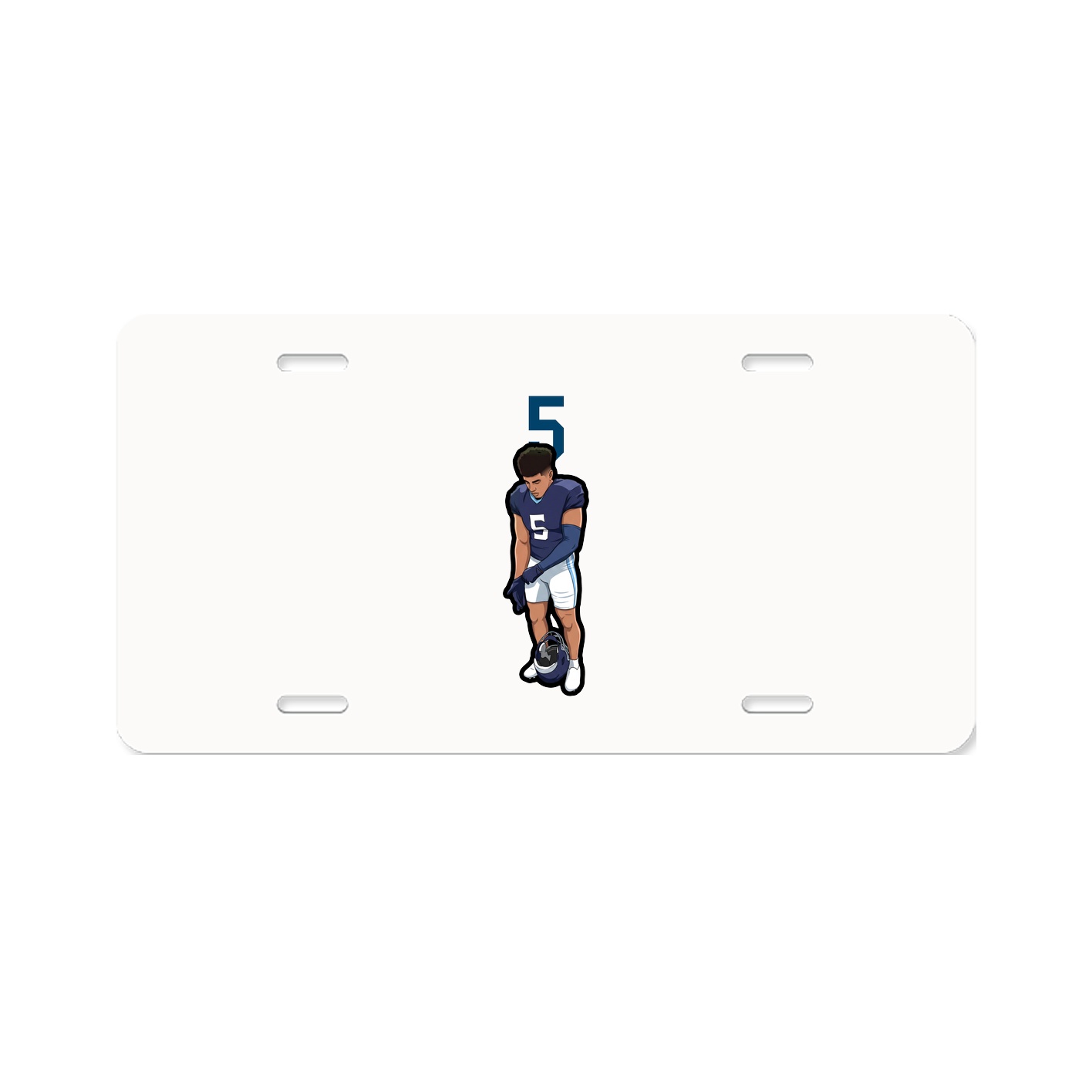 License Plate — Number Top in Classic
