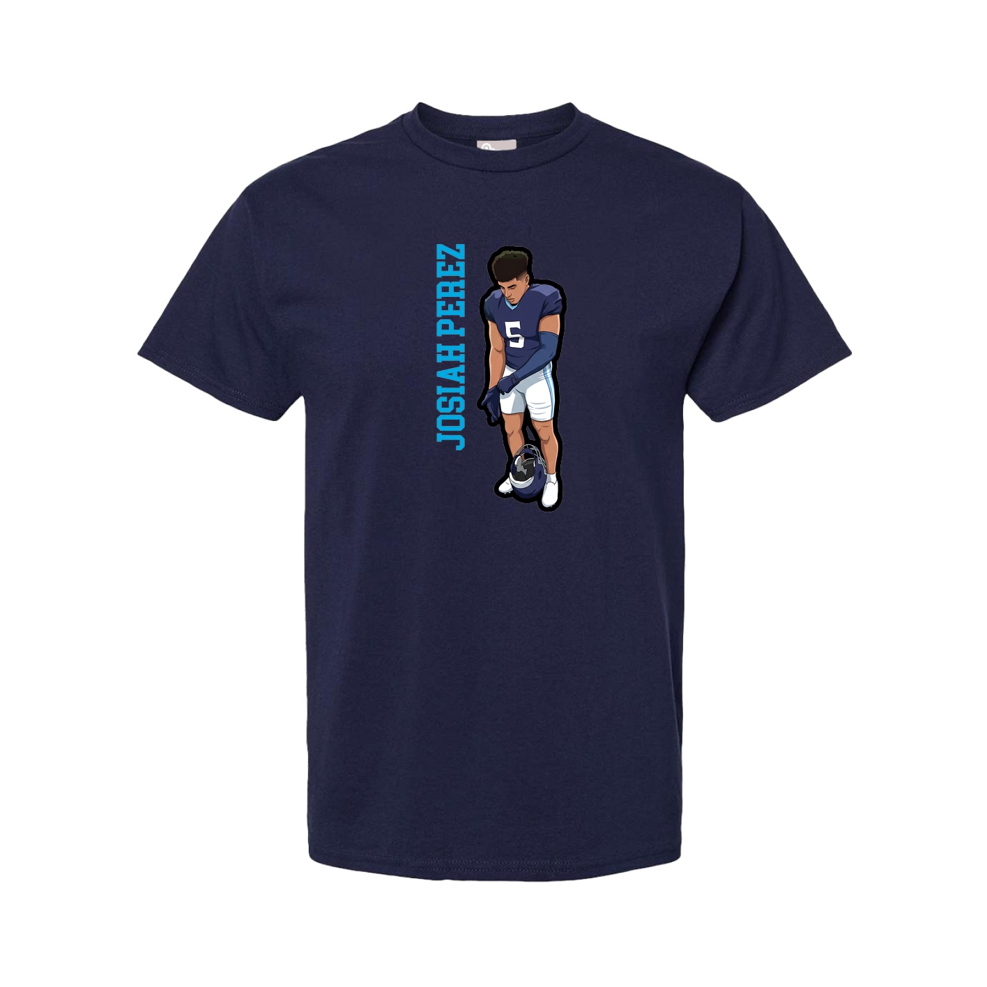 Tee — Name Vertical in Navy