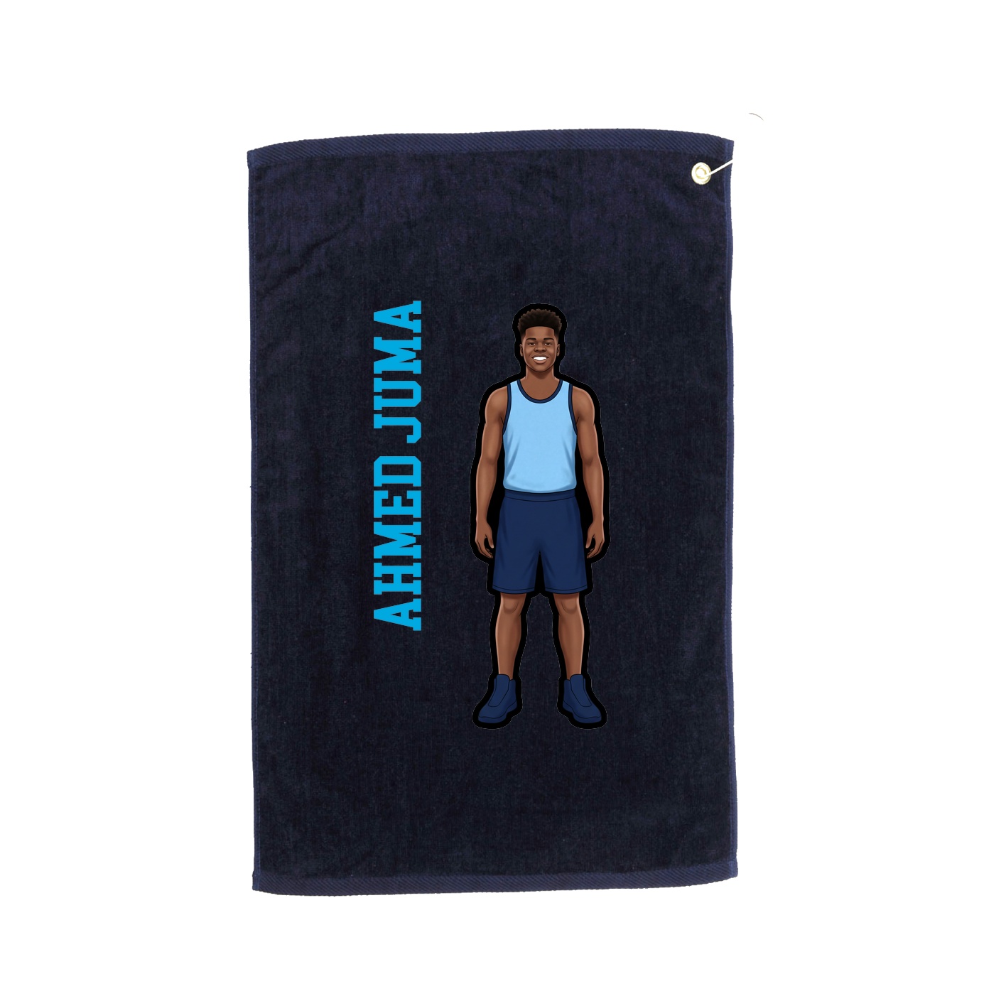 Golf Towel — Name Vertical in Navy