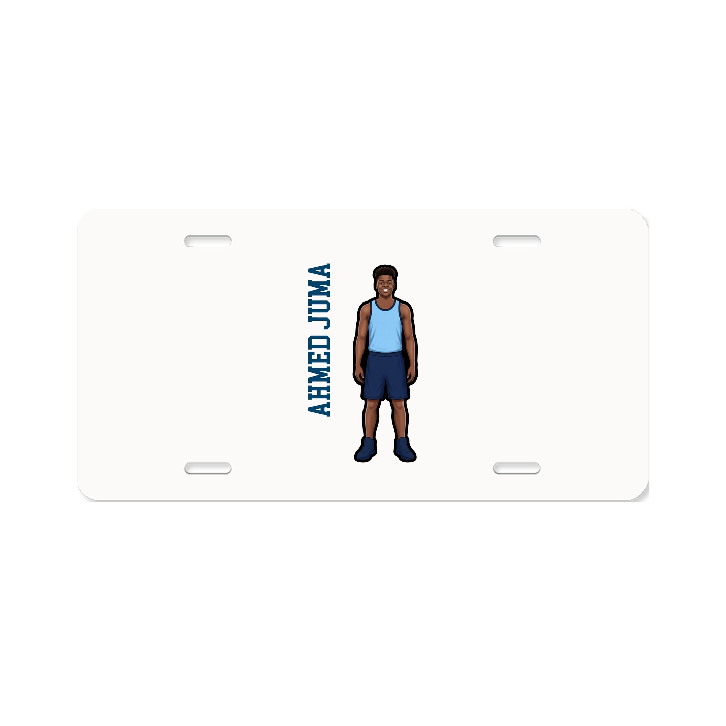 License Plate — Name Vertical in Classic
